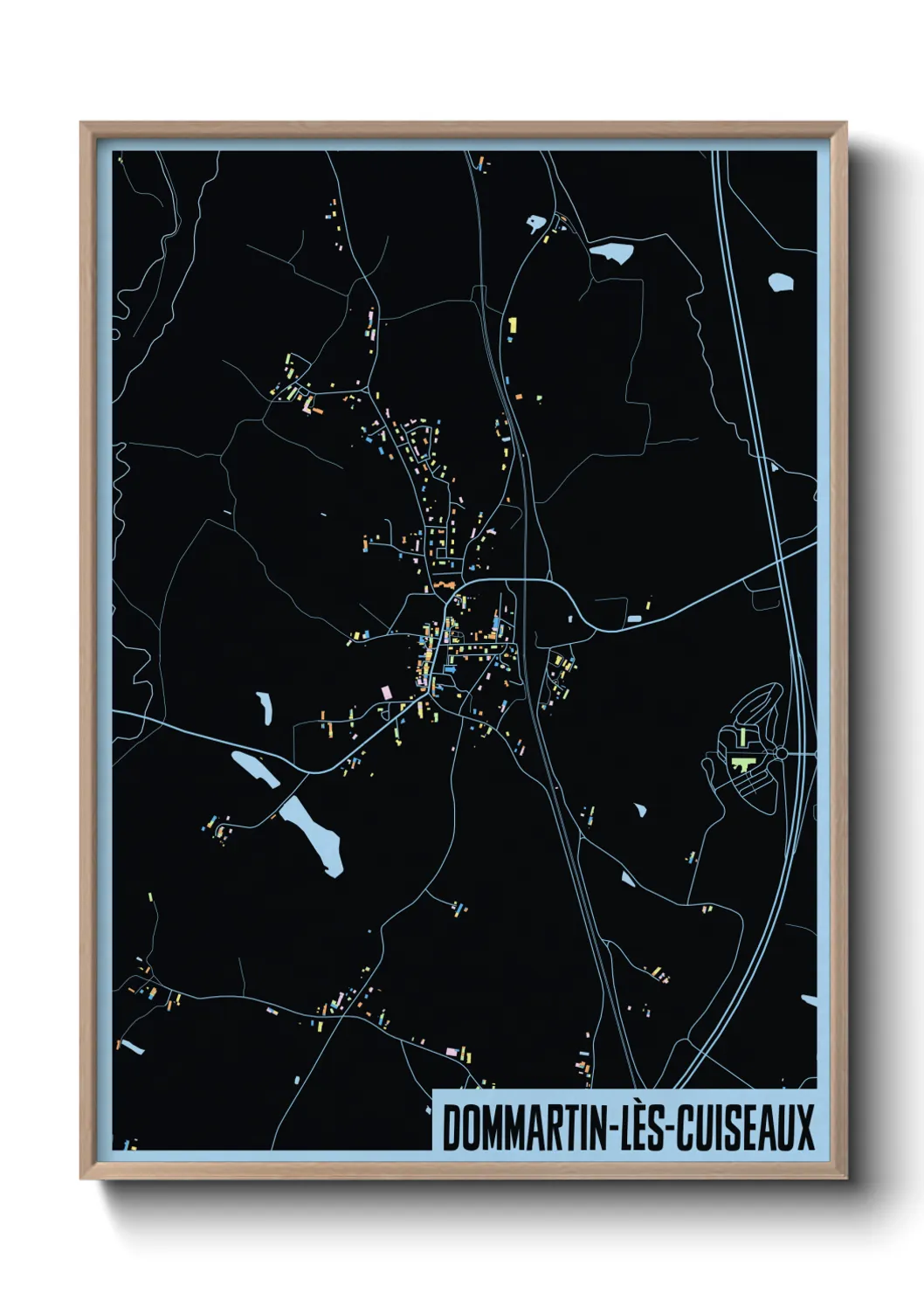 Un poster carteDommartin-lès-Cuiseaux