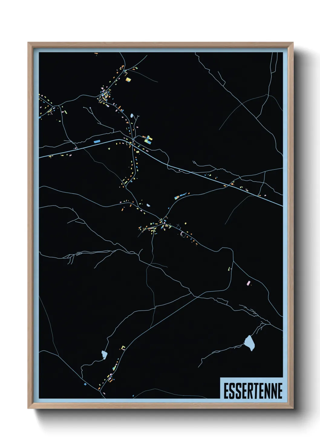 Une affiche de carte sur Essertenne