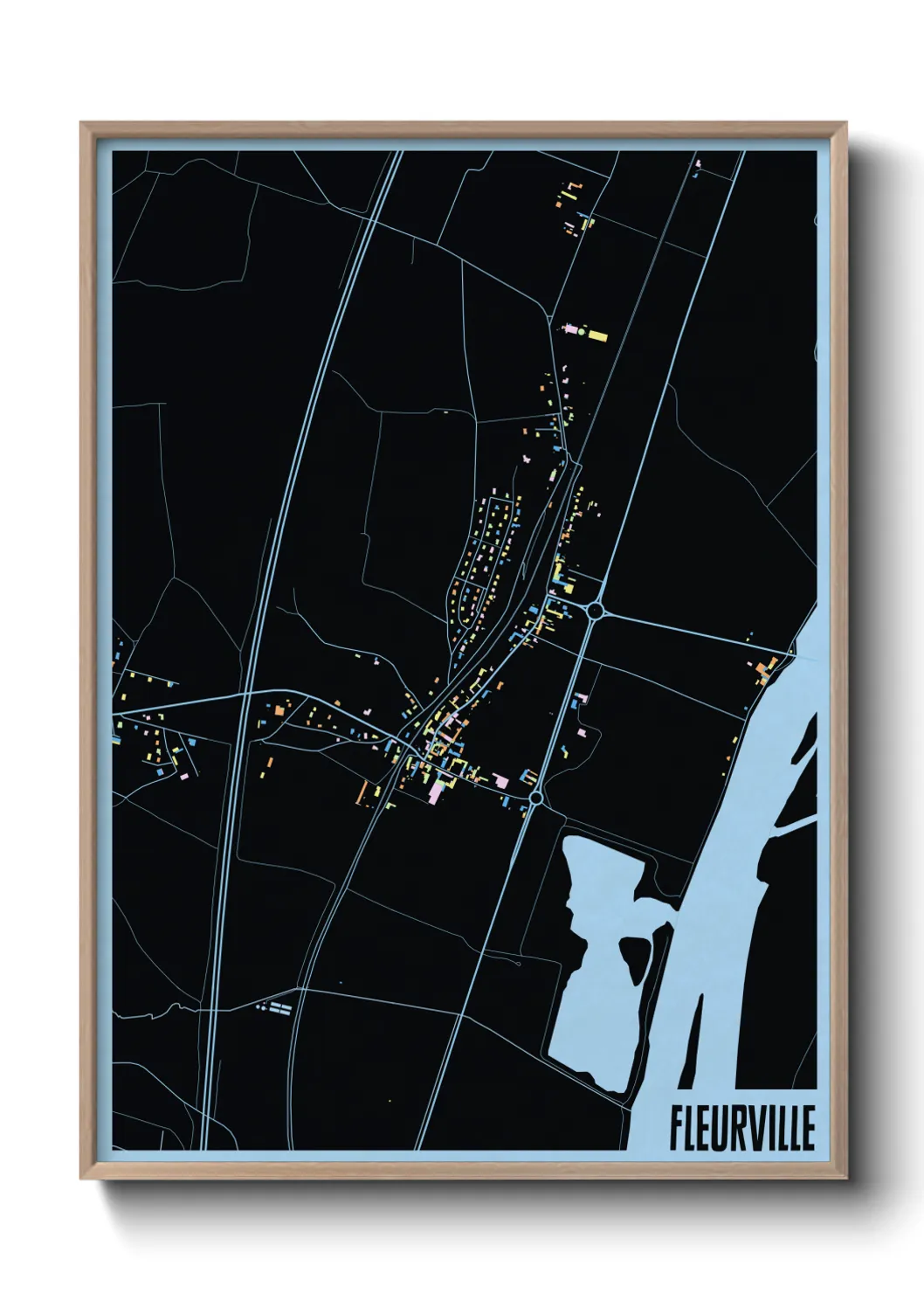 Une affiche de carte sur Fleurville