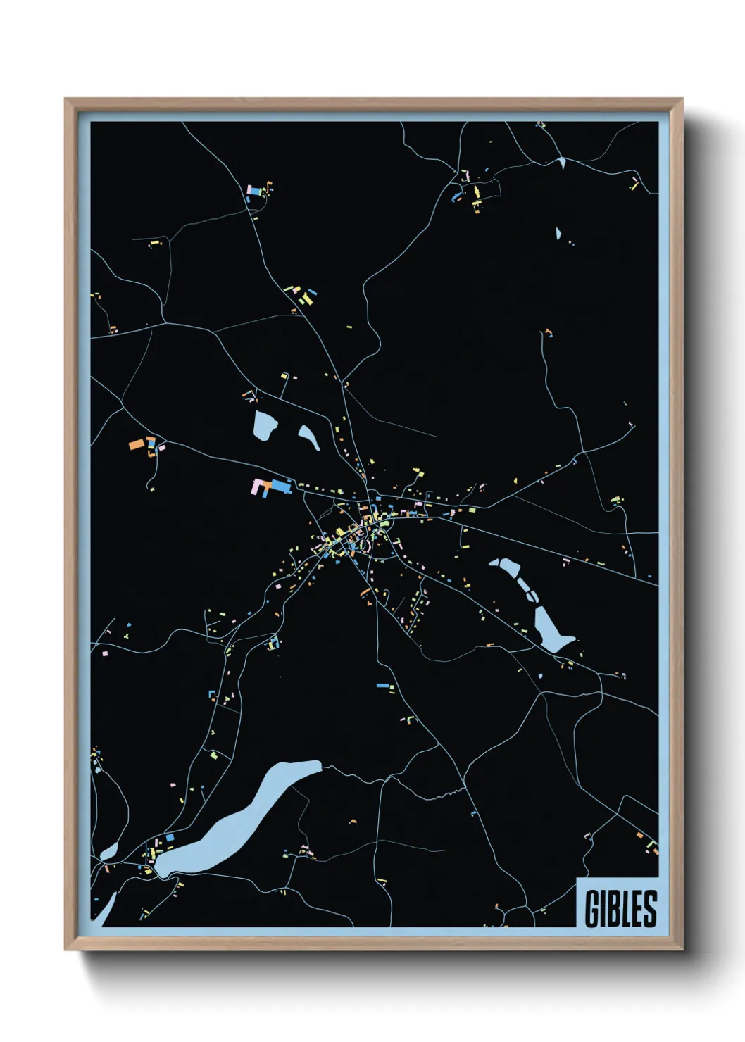 Une affiche de carte sur Gibles