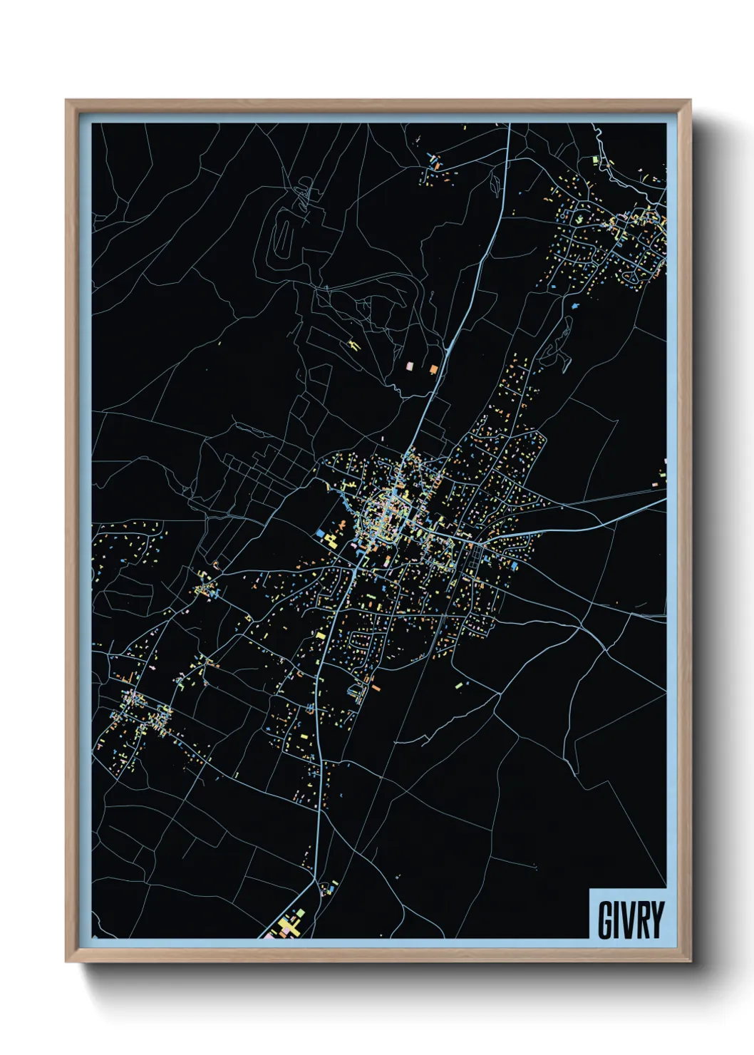 Une affiche de carte sur Givry