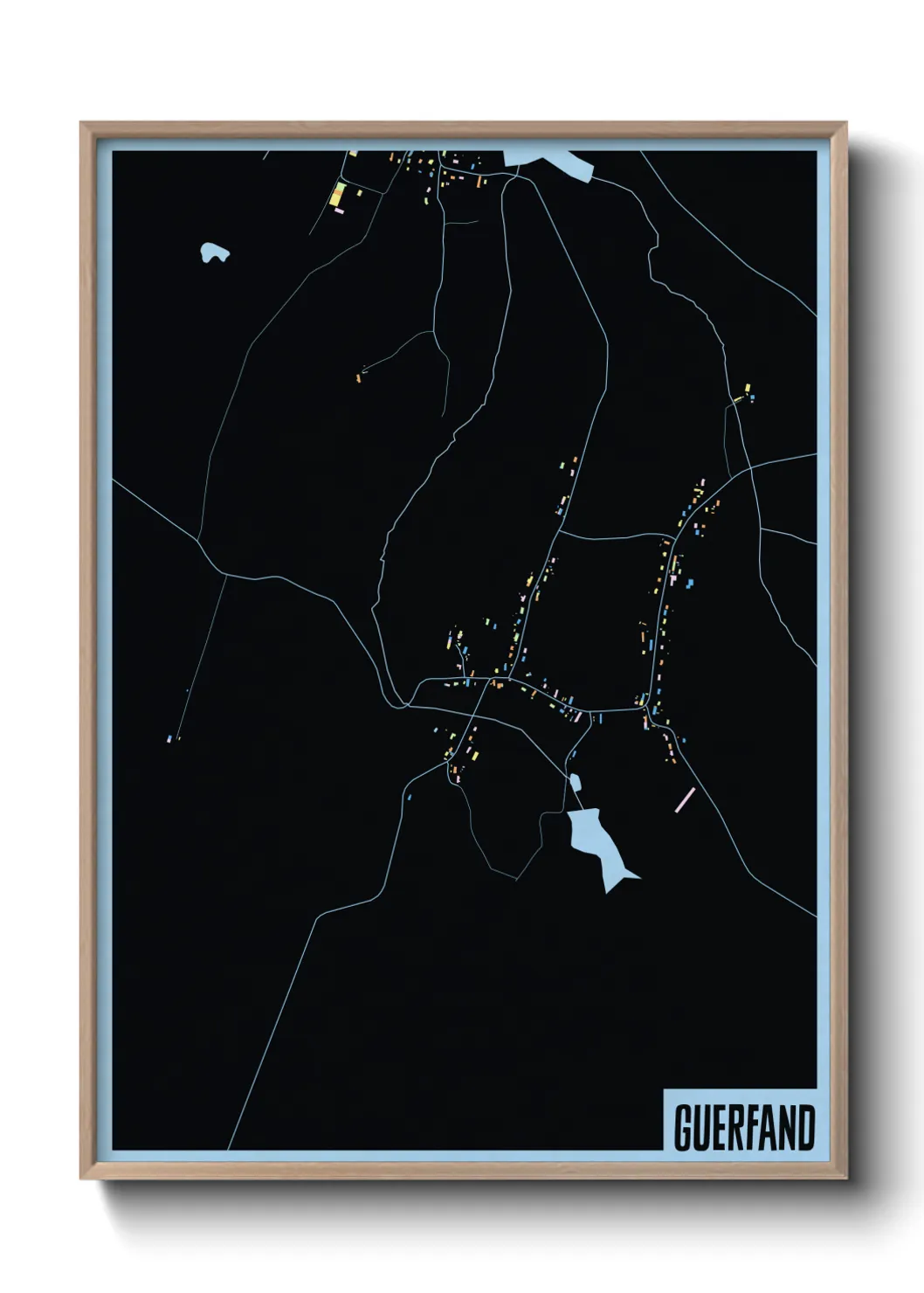 Une affiche de carte sur Guerfand