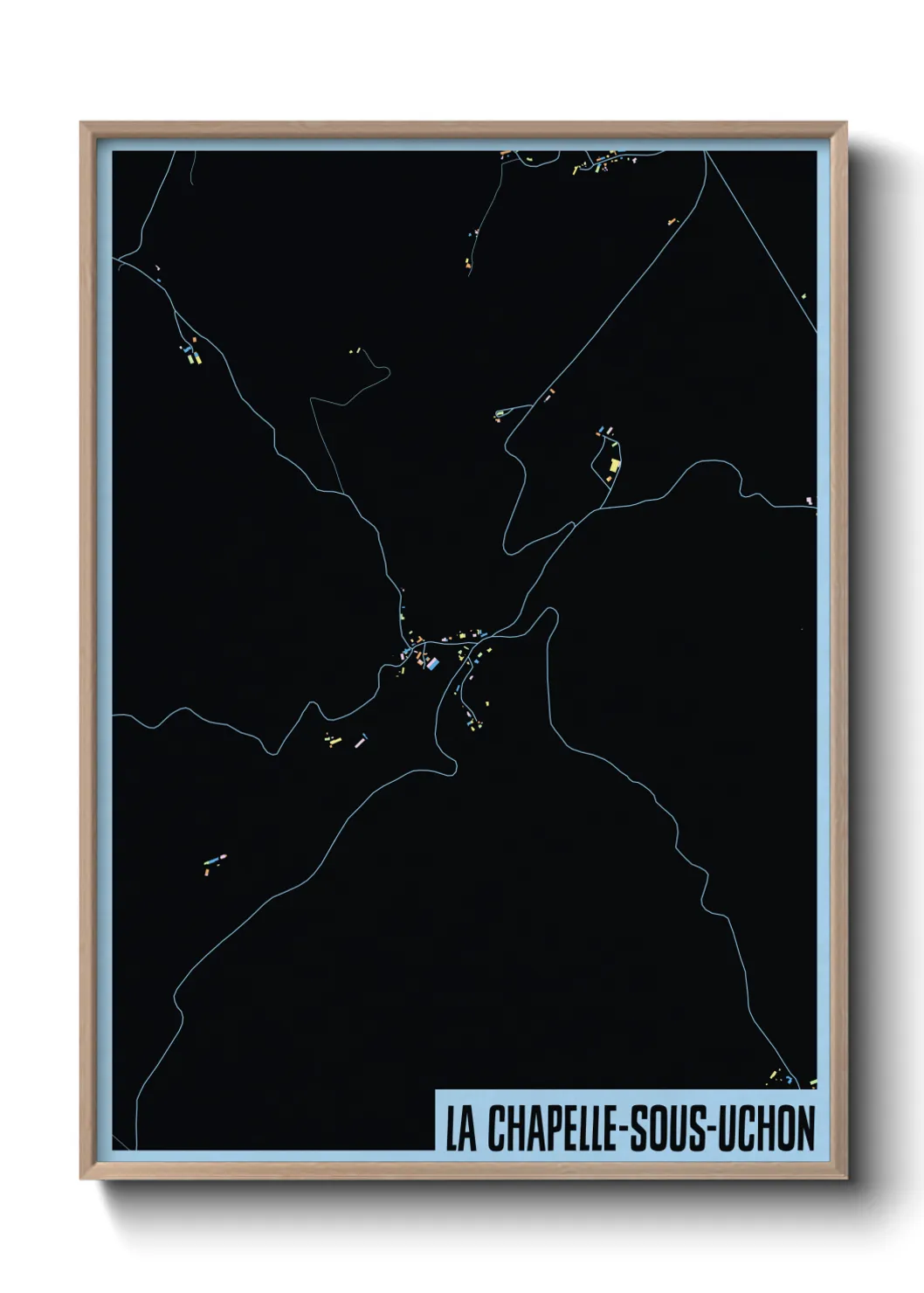 Une affiche de carte sur La Chapelle-sous-Uchon