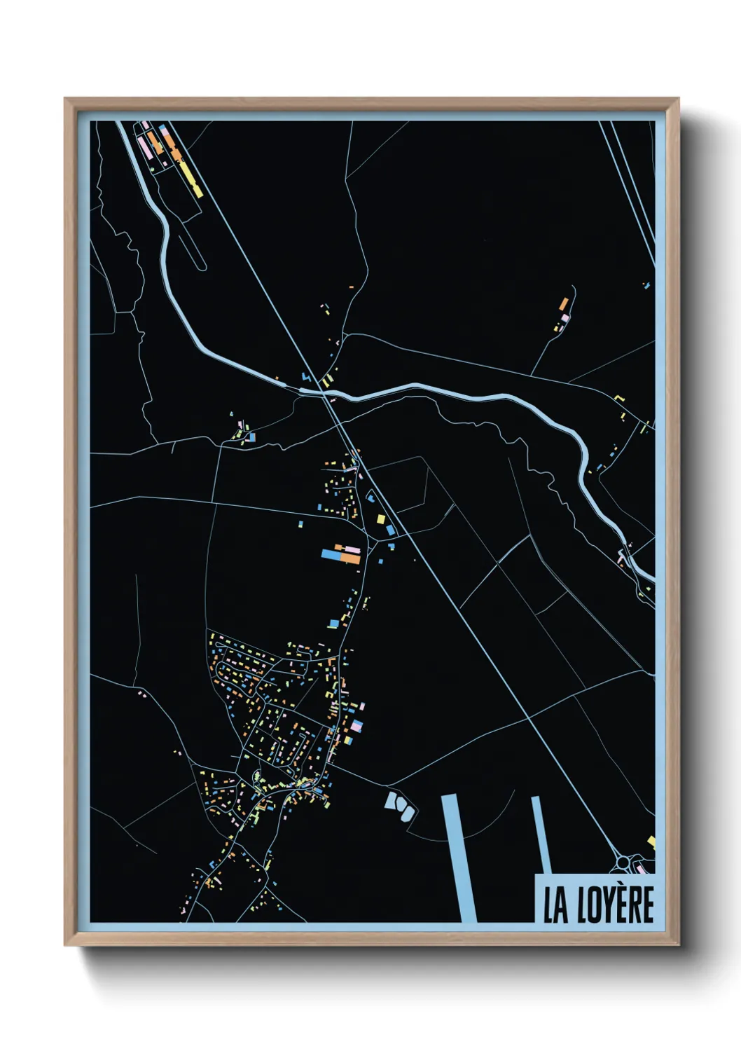 Une affiche de carte sur La Loyère