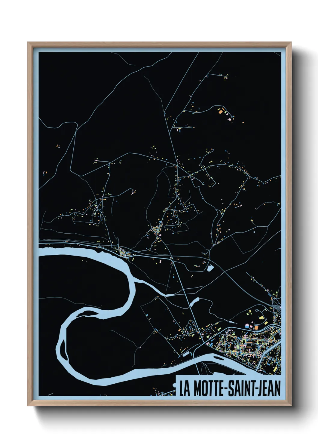 Une affiche de carte sur La Motte-Saint-Jean