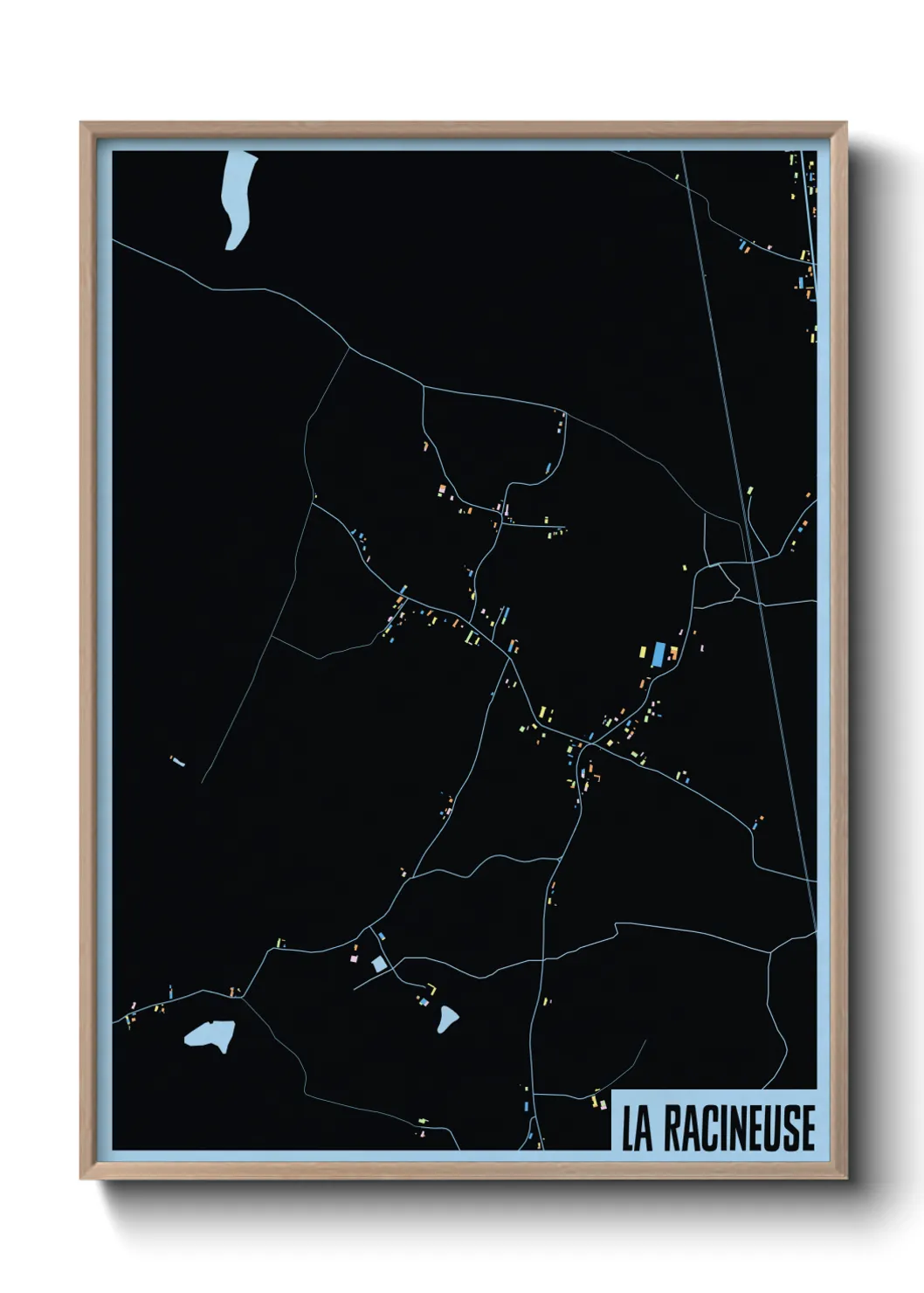 Une affiche de carte sur La Racineuse