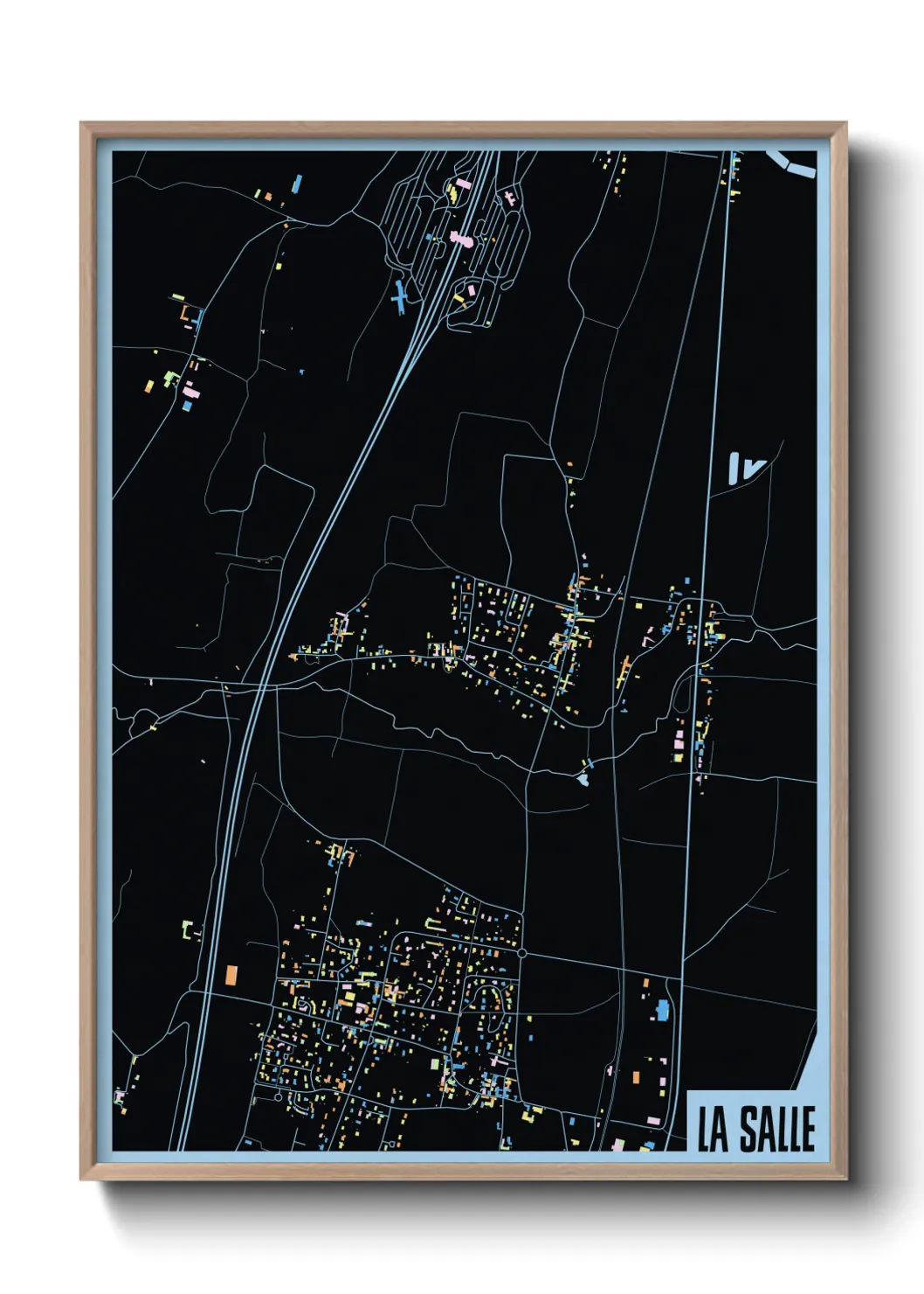 Une affiche de carte sur La Salle