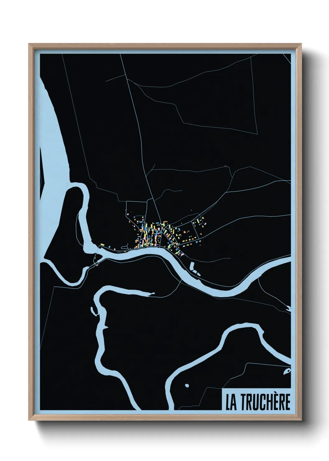 Une affiche de carte sur La Truchère