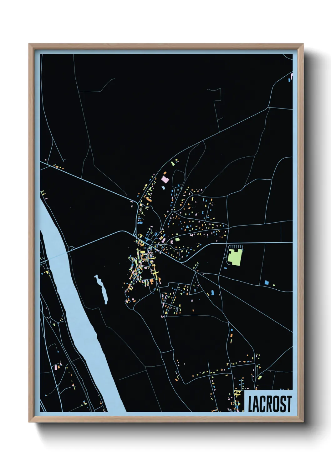 Une affiche de carte sur Lacrost