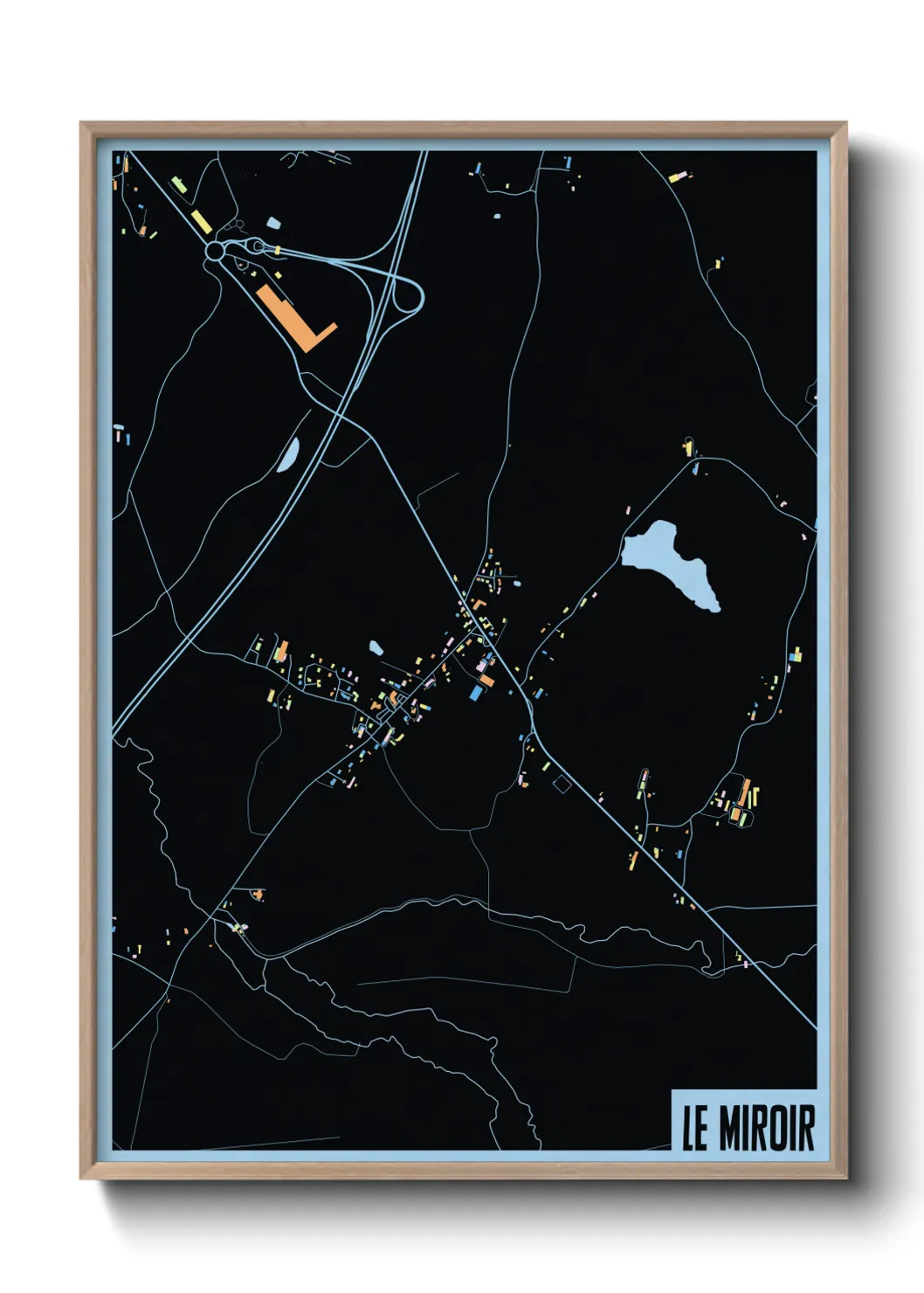 Une affiche de carte sur Le Miroir