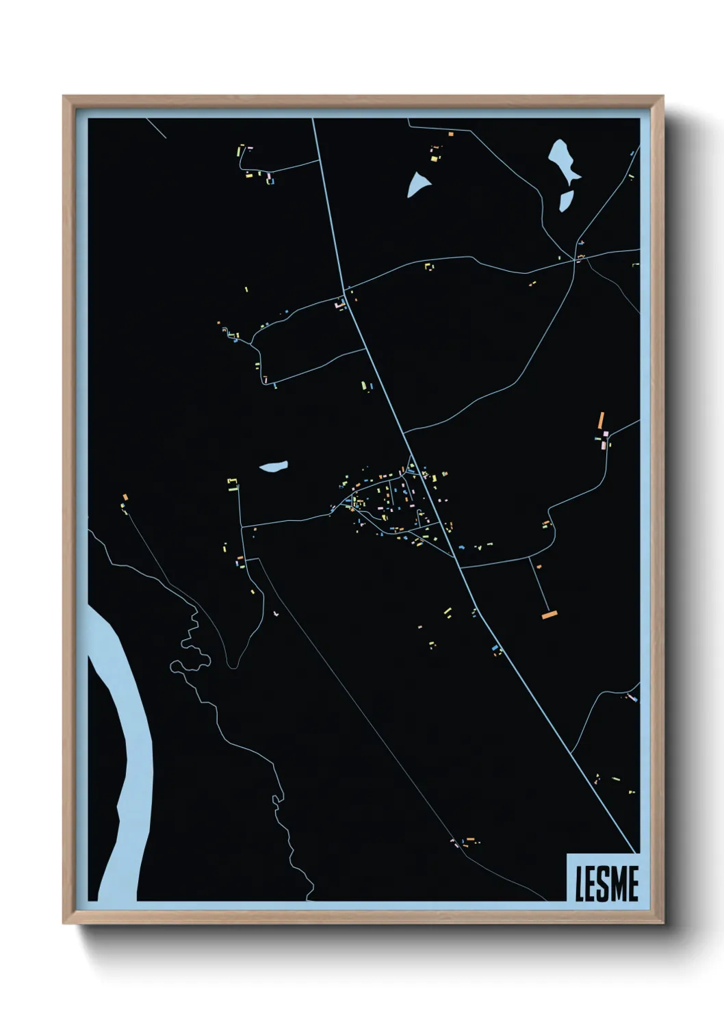 Une affiche de carte sur Lesme