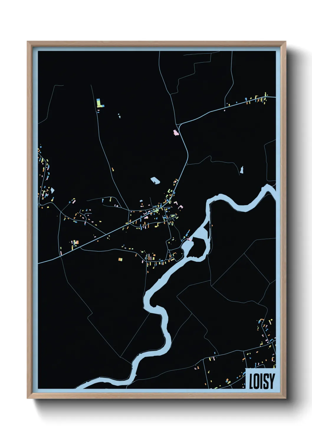 Une affiche de carte sur Loisy