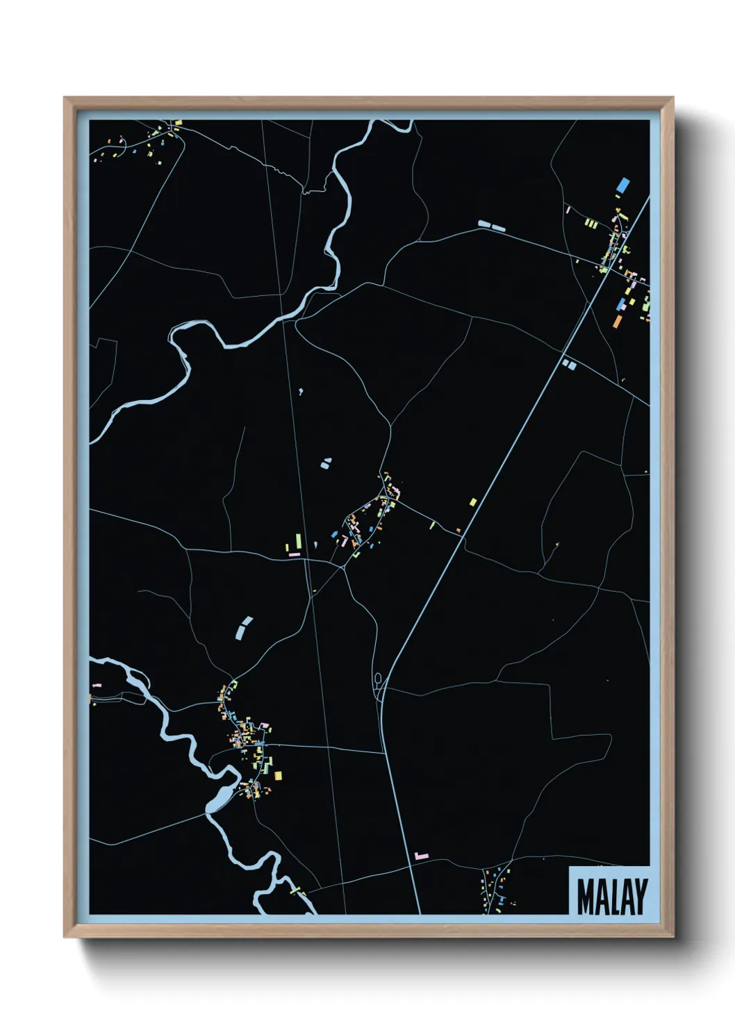 Une affiche de carte sur Malay