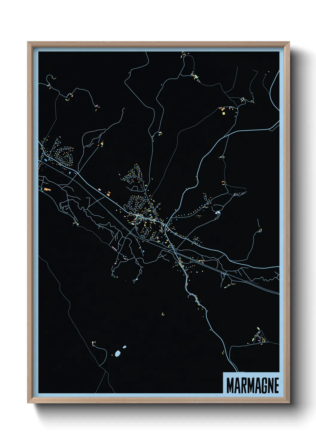 Une affiche de carte sur Marmagne