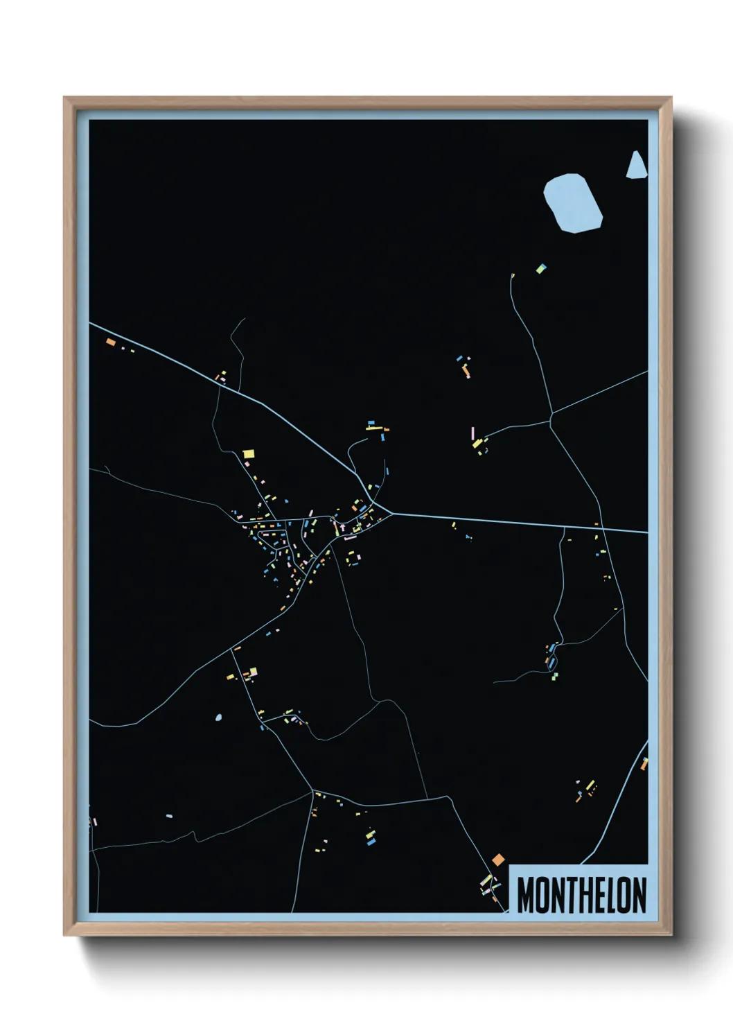 Une affiche de carte sur Monthelon