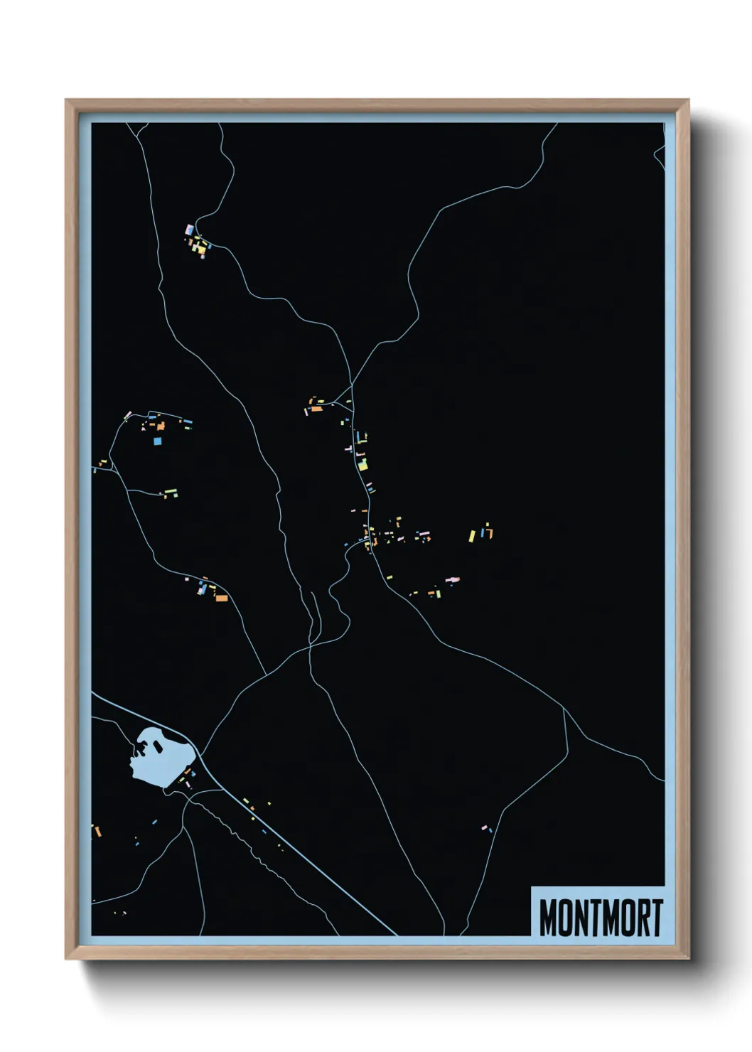 Une affiche de carte sur Montmort