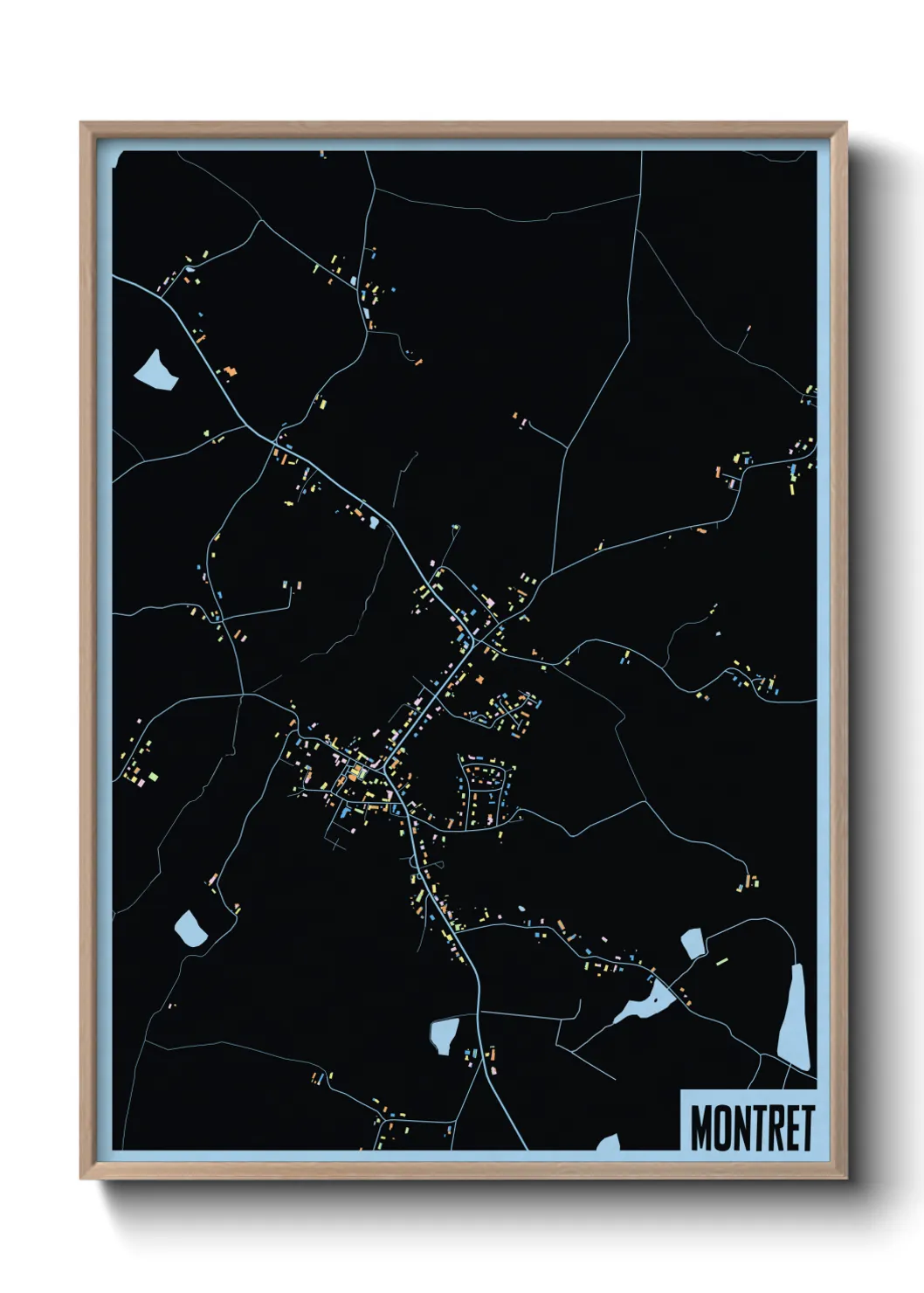 Une affiche de carte sur Montret