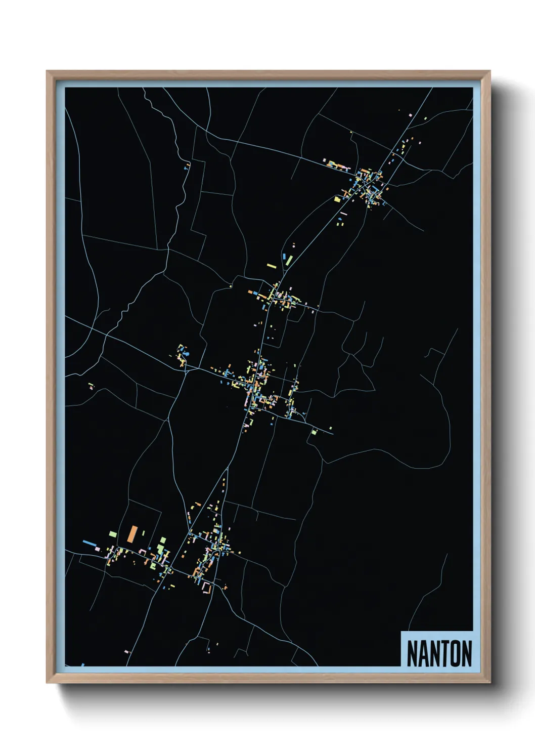 Une affiche de carte sur Nanton