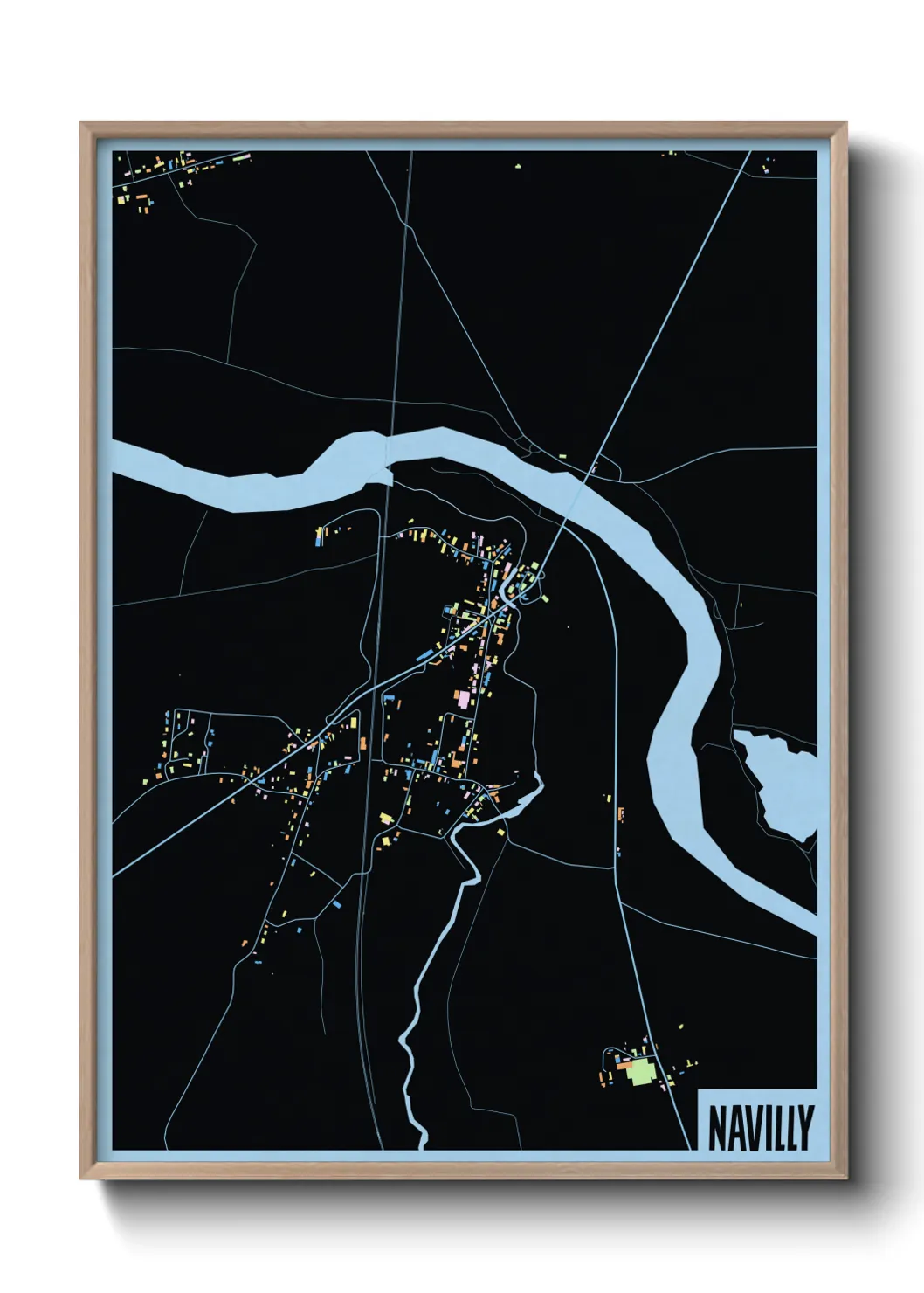 Une affiche de carte sur Navilly