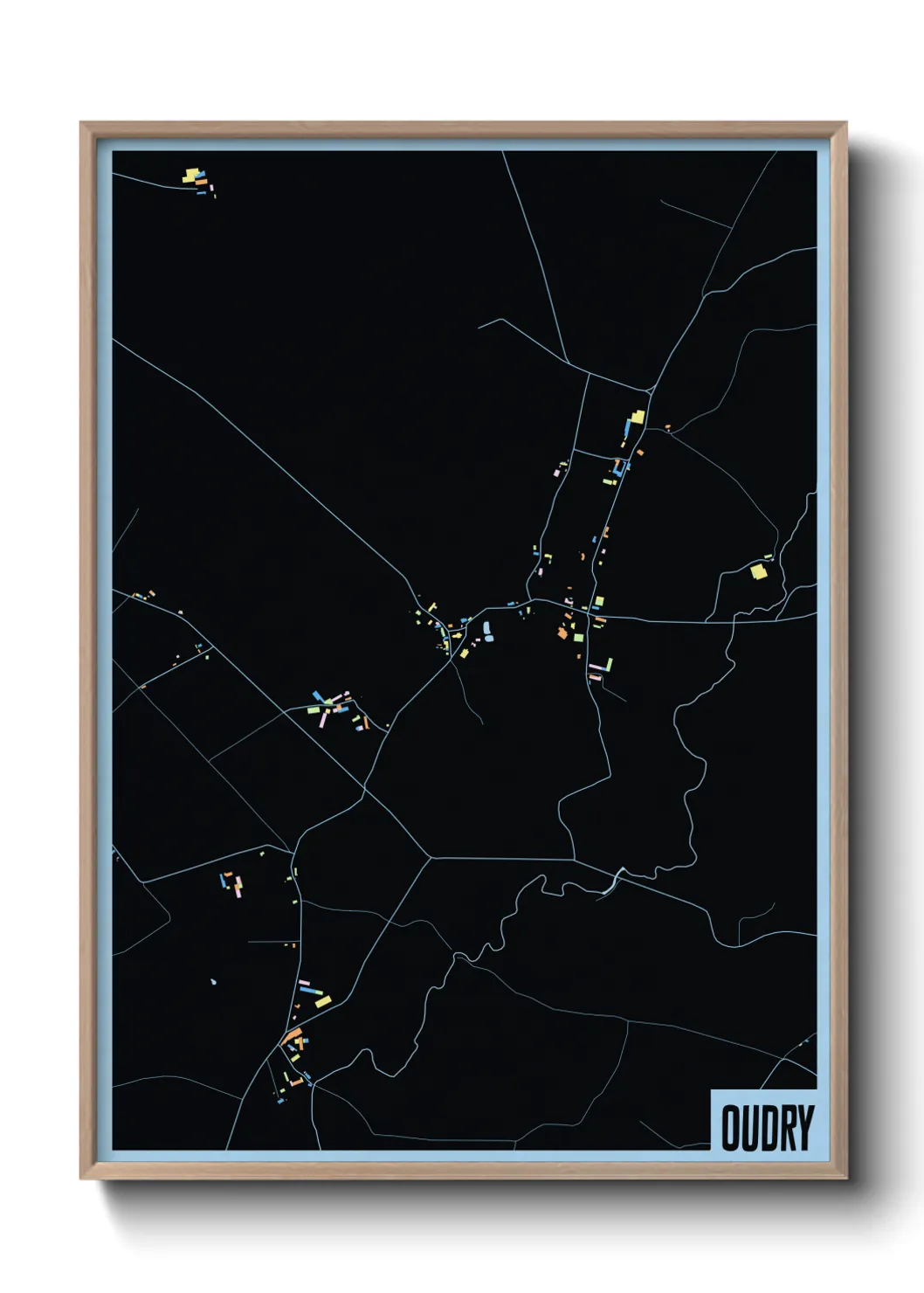 Une affiche de carte sur Oudry