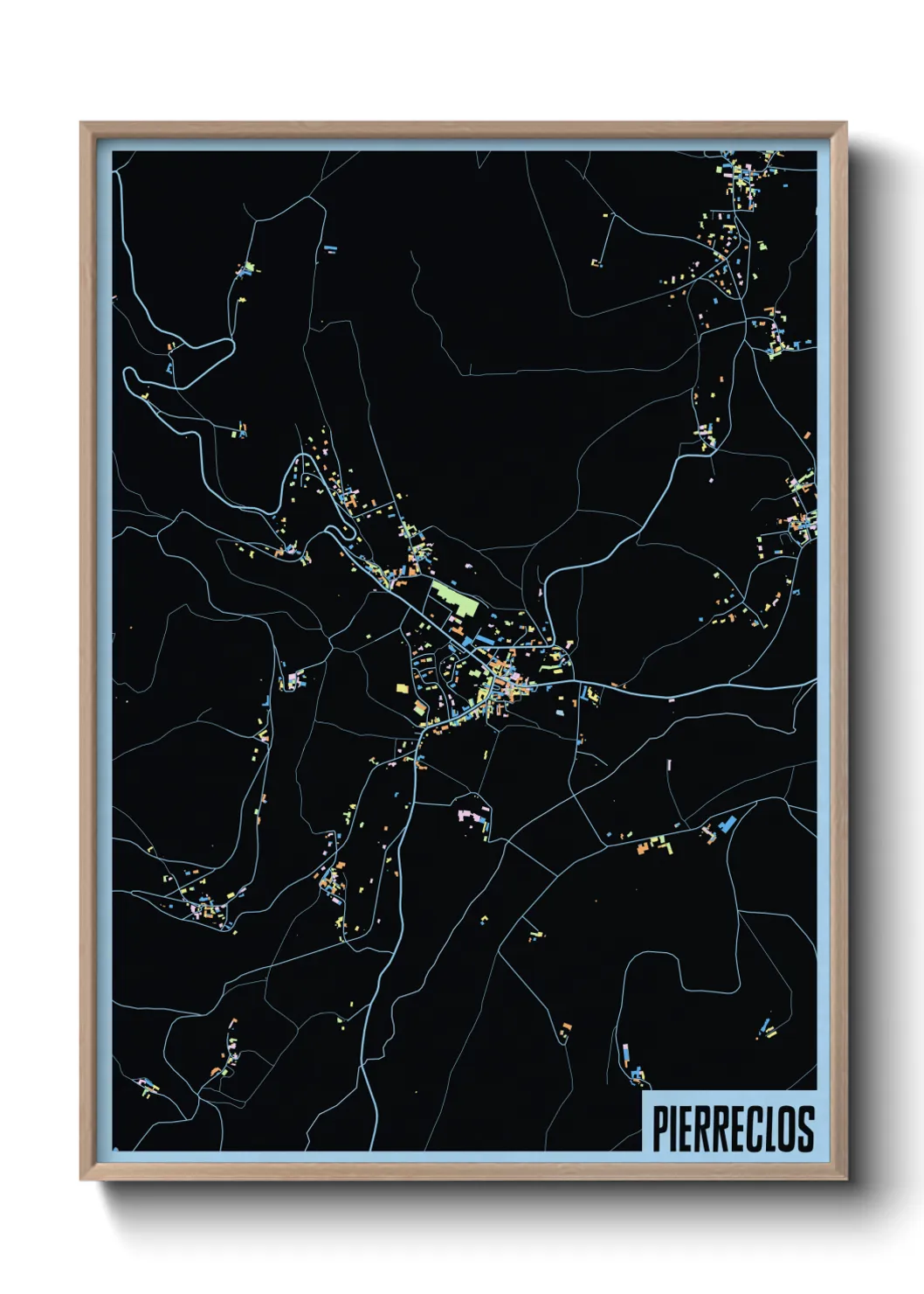 Une affiche de carte sur Pierreclos