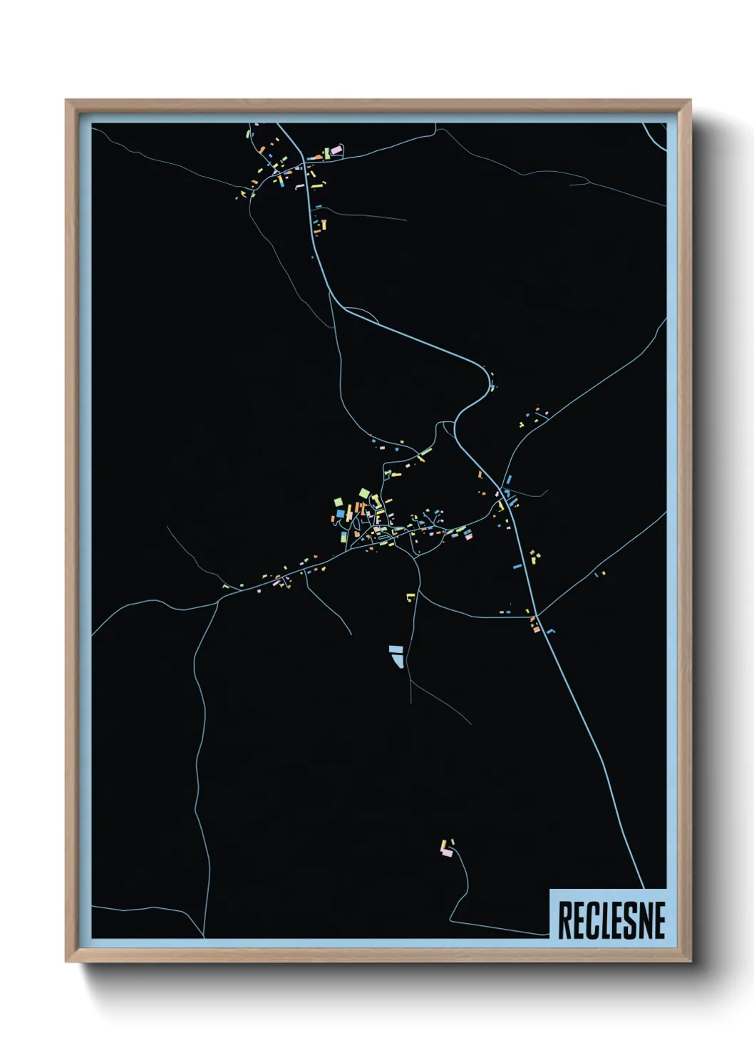 Une affiche de carte sur Reclesne