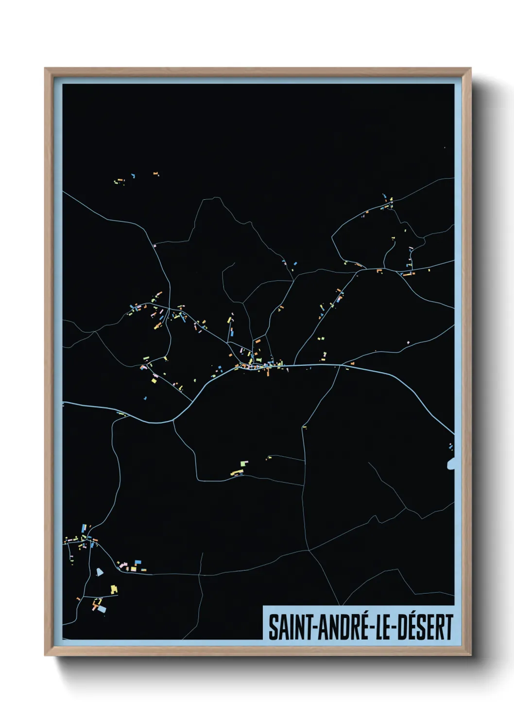 Une affiche de carte sur Saint-André-le-Désert