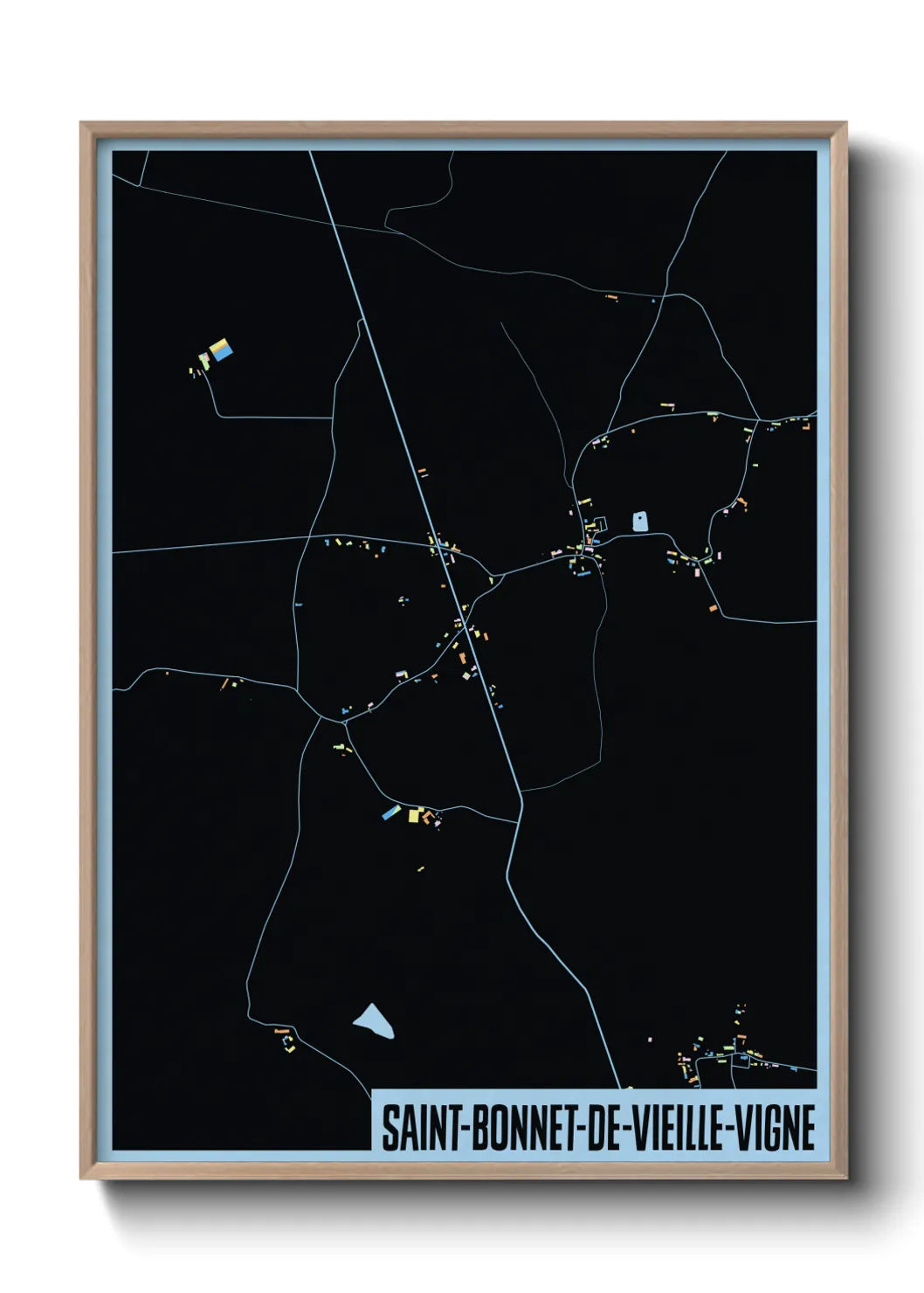 Un poster carteSaint-Bonnet-de-Vieille-Vigne