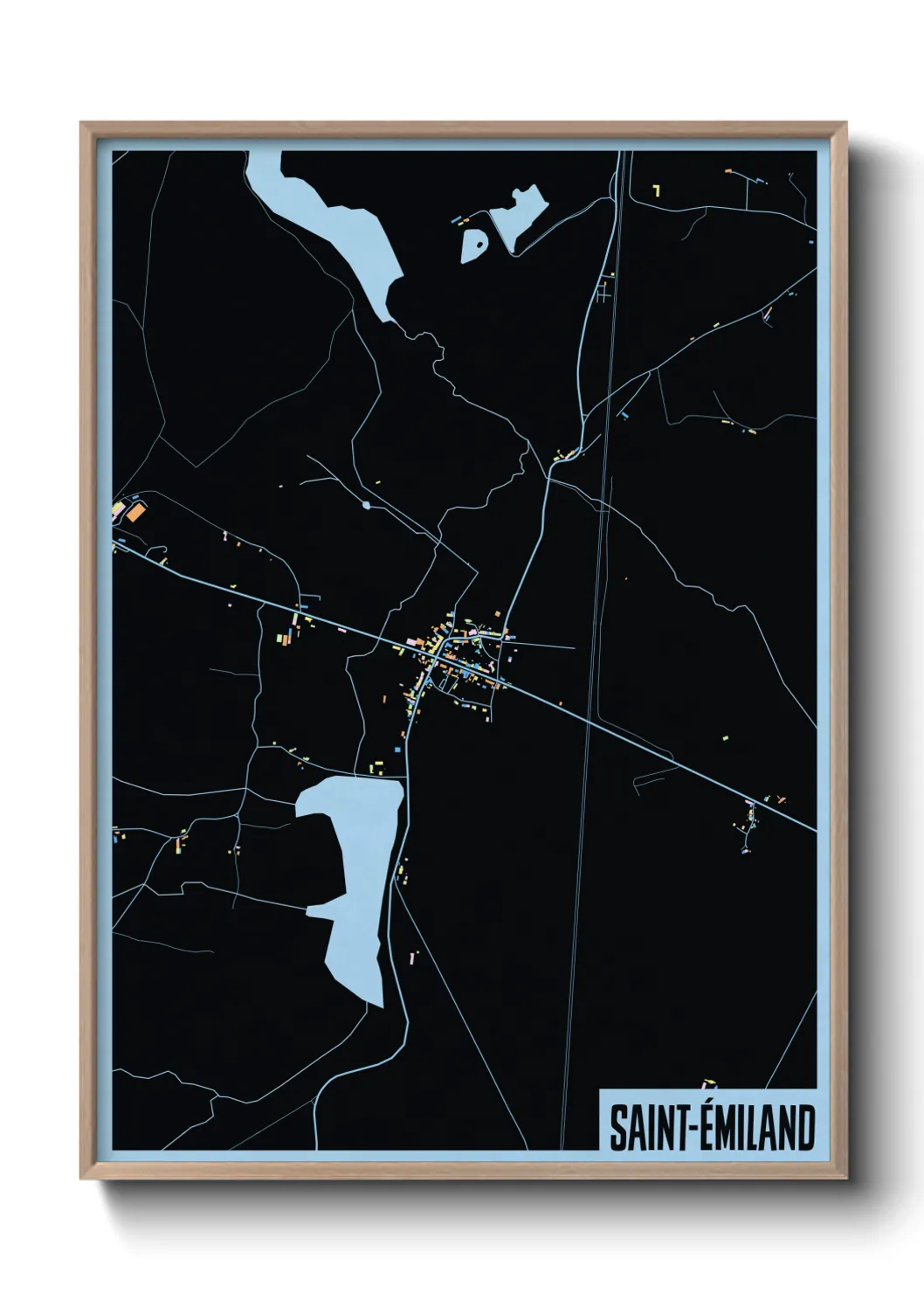 Une affiche de carte sur Saint-Émiland