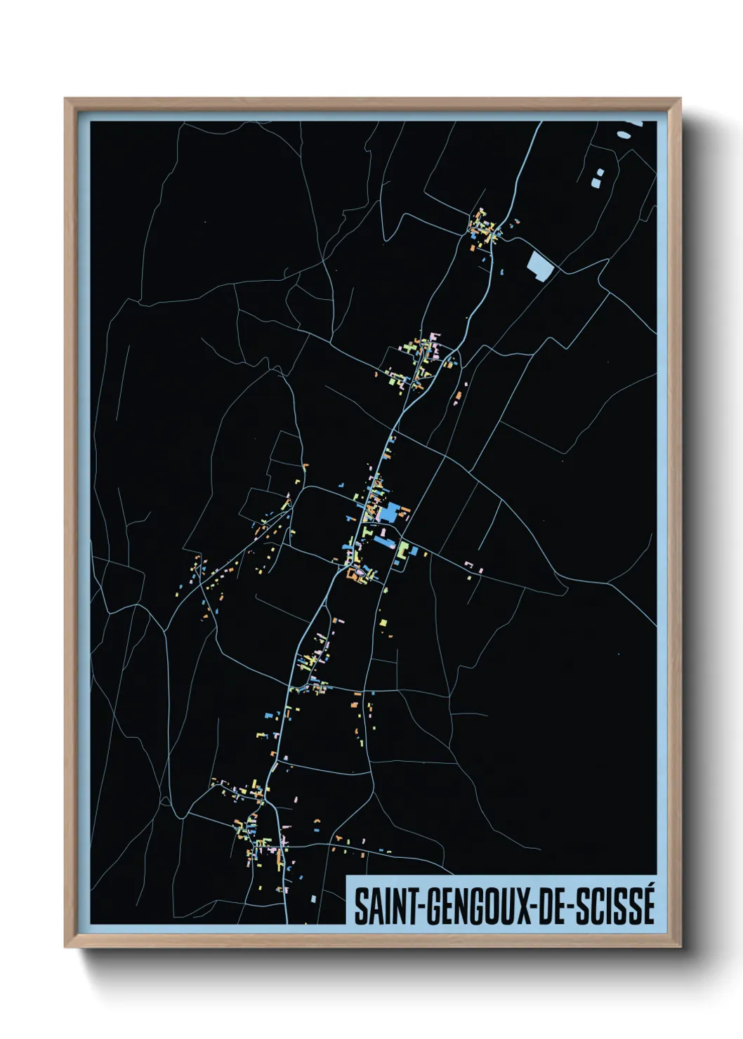 Un poster carteSaint-Gengoux-de-Scissé