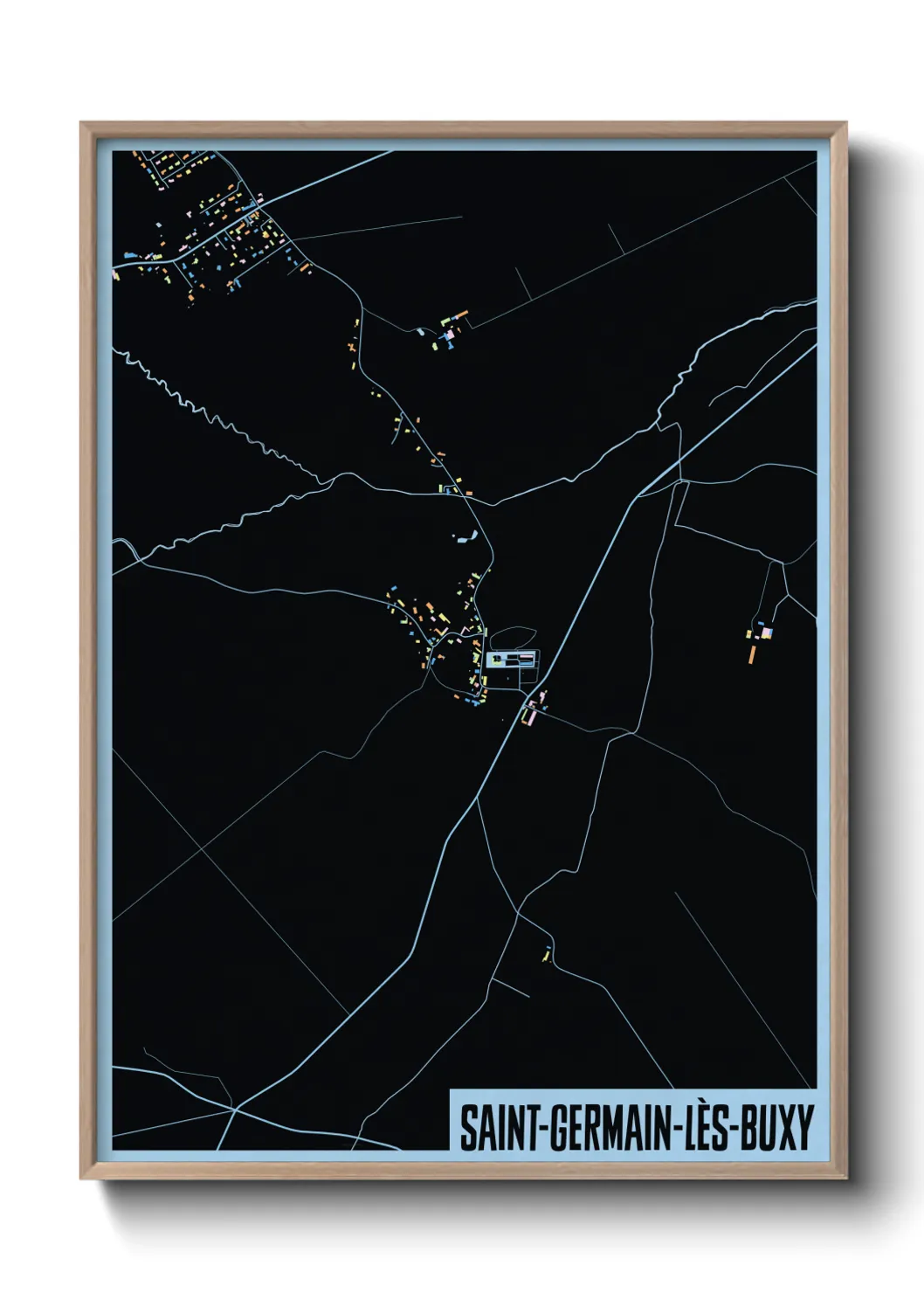 Une affiche de carte sur Saint-Germain-lès-Buxy