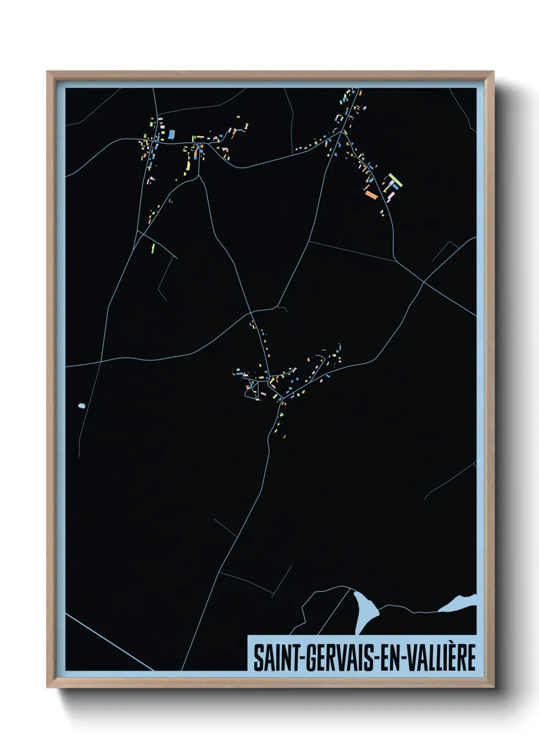 Un poster carteSaint-Gervais-en-Vallière