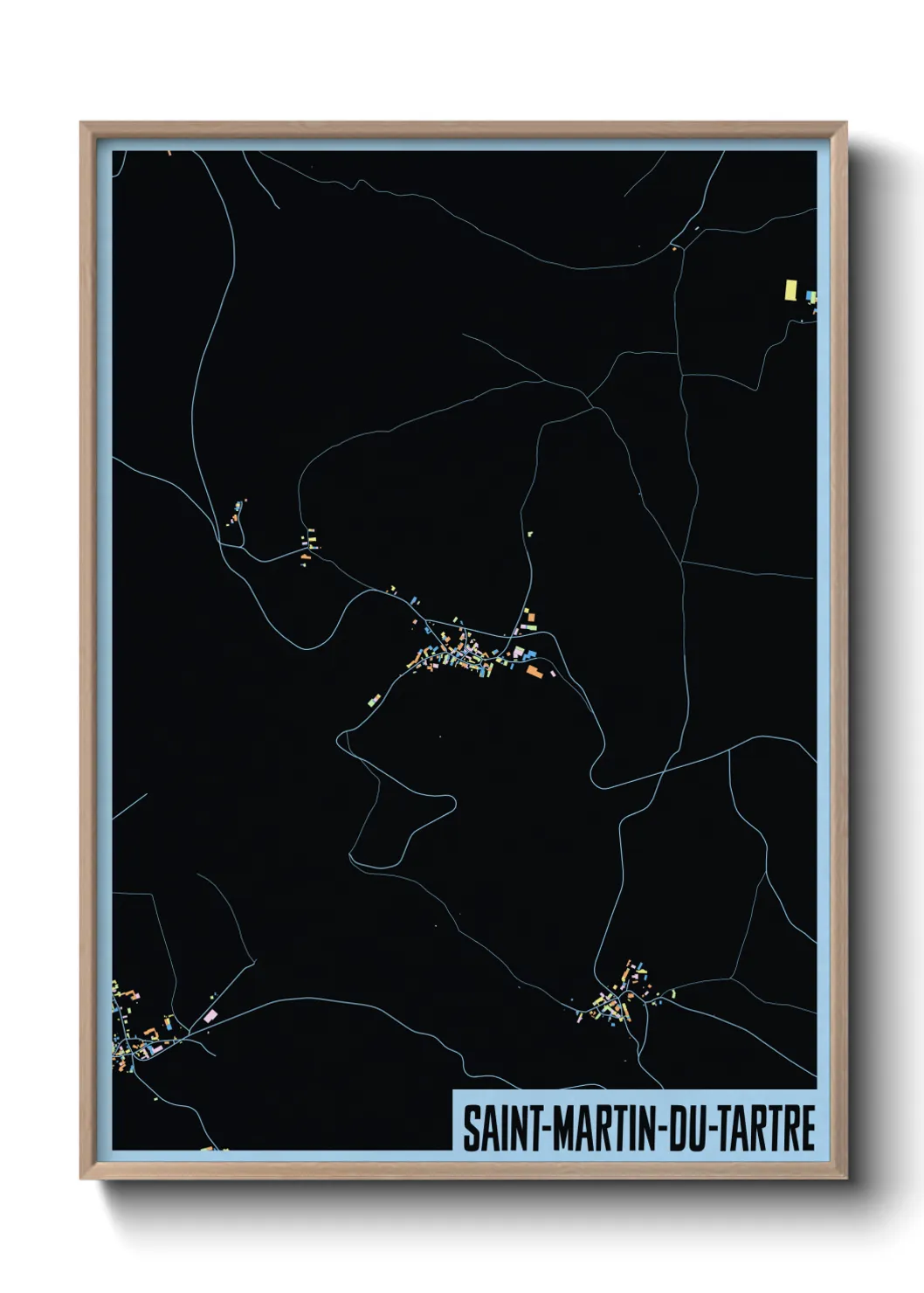 Une affiche de carte sur Saint-Martin-du-Tartre