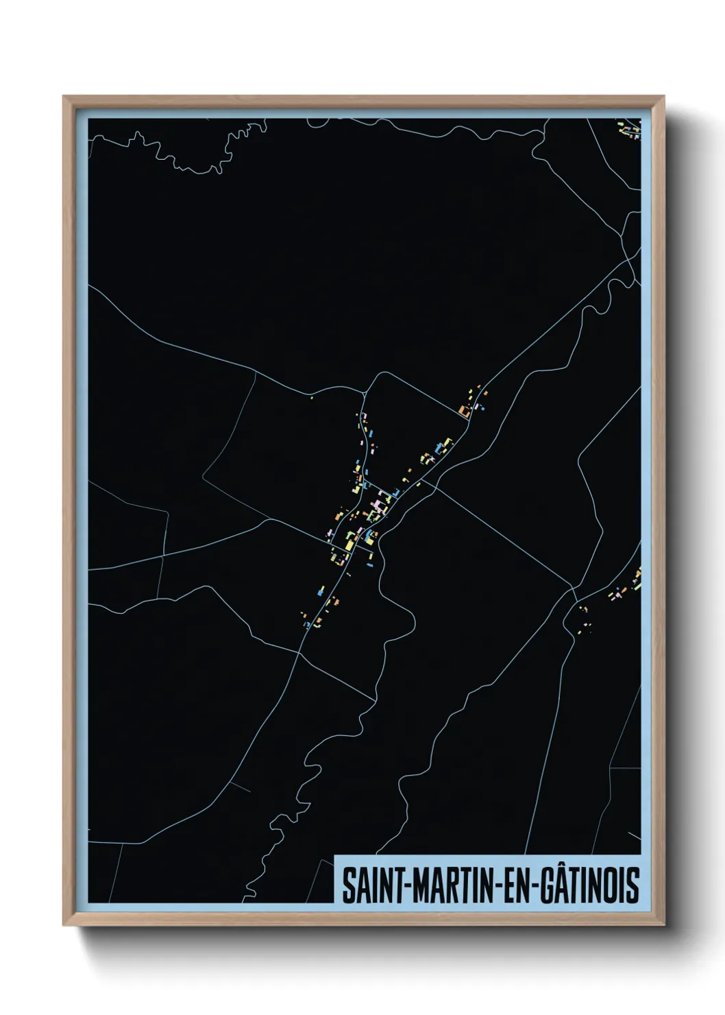 Une affiche de carte sur Saint-Martin-en-Gâtinois
