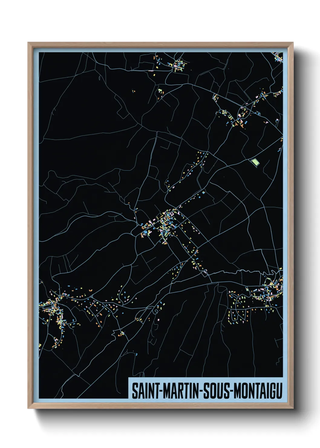 Une affiche de carte sur Saint-Martin-sous-Montaigu