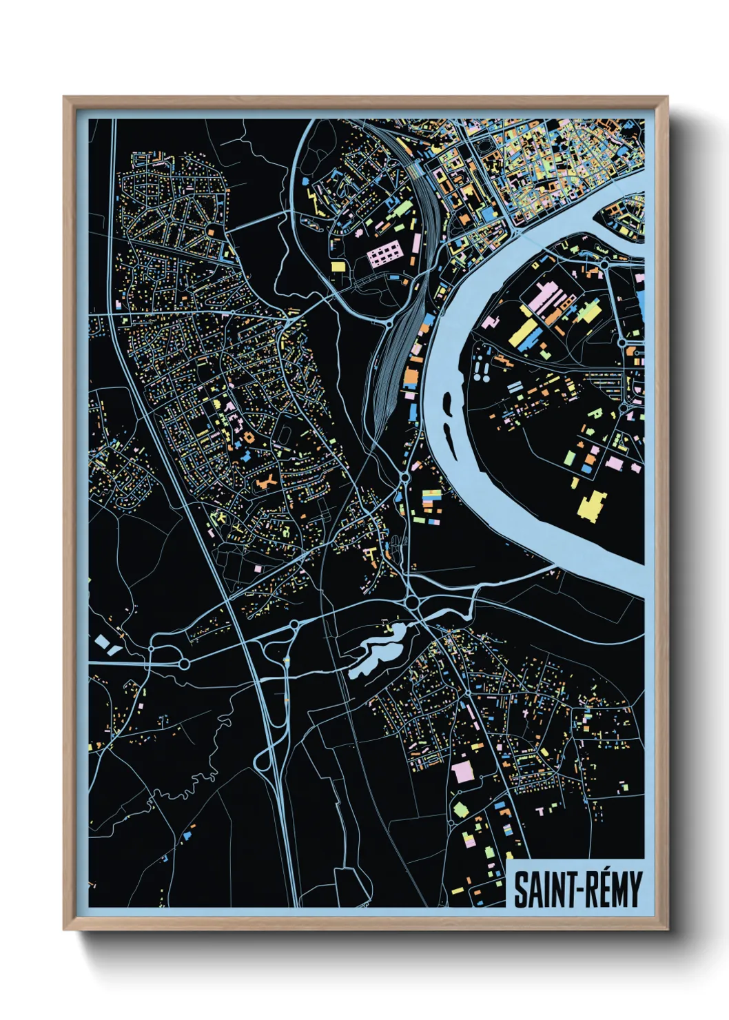 Une affiche de carte sur Saint-Rémy