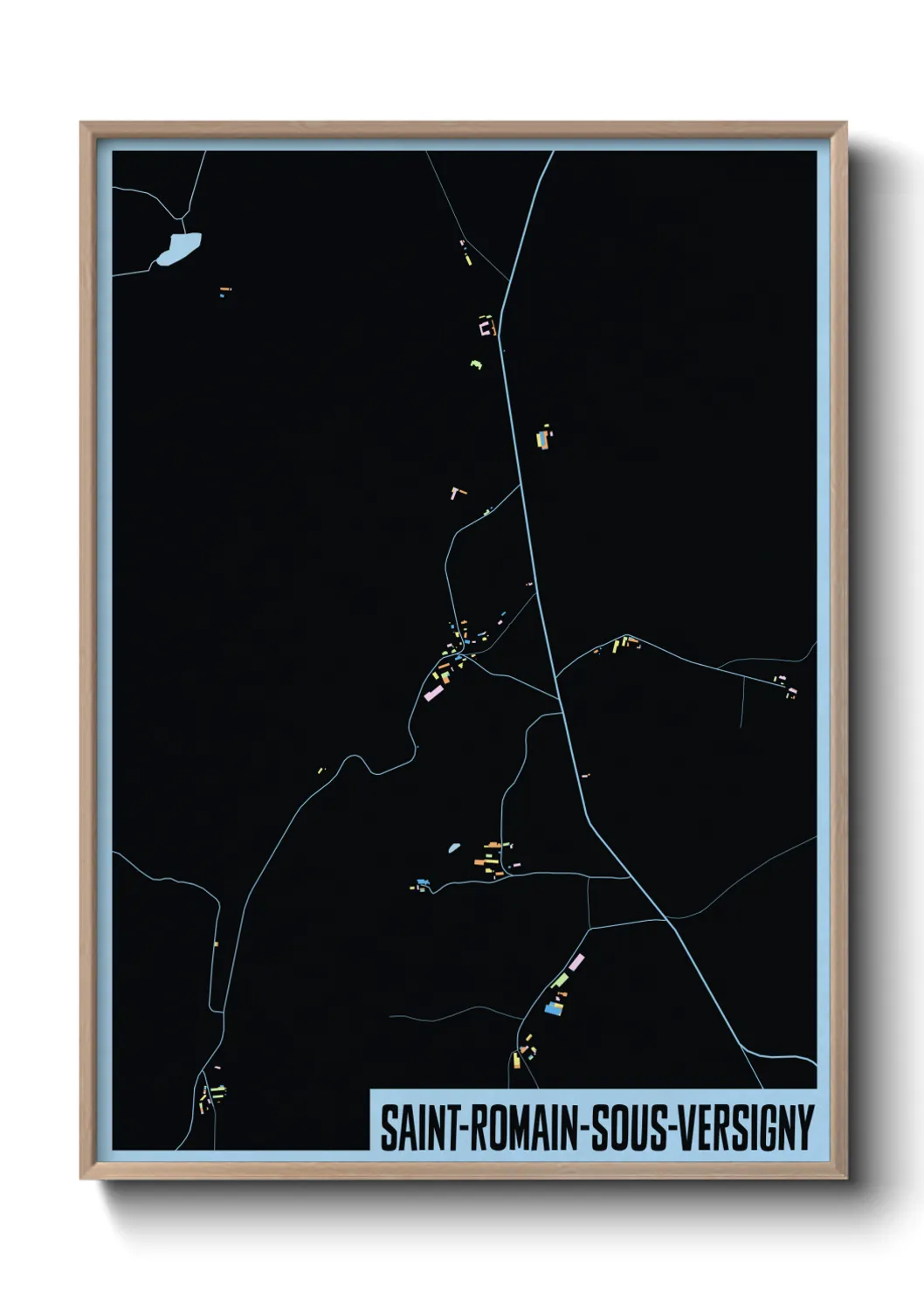 Une affiche de carte sur Saint-Romain-sous-Versigny