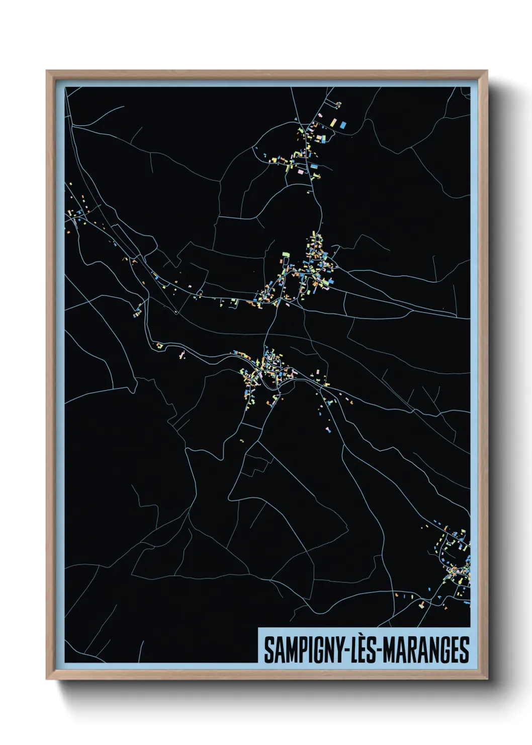 Une affiche de carte sur Sampigny-lès-Maranges