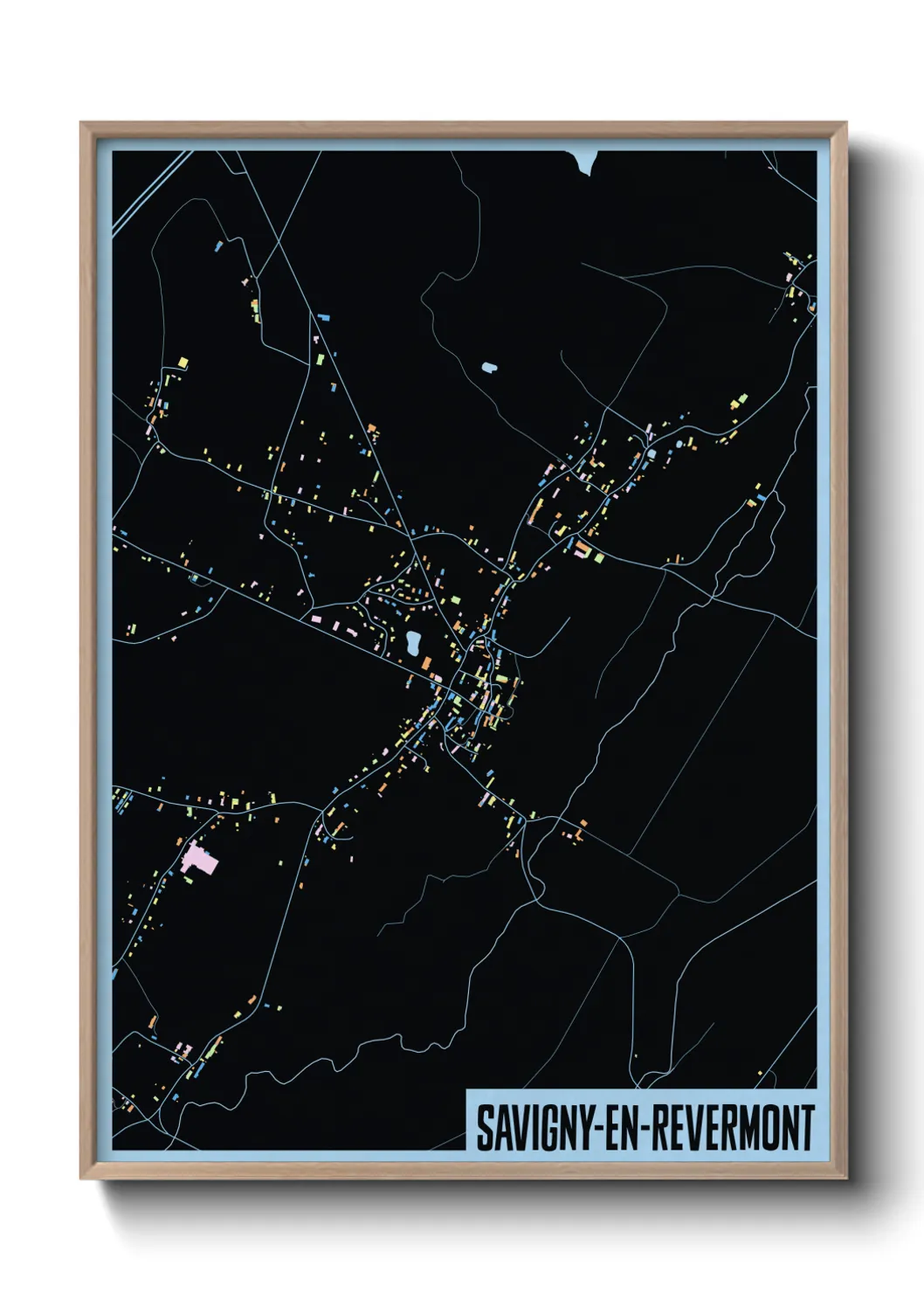 Une affiche de carte sur Savigny-en-Revermont