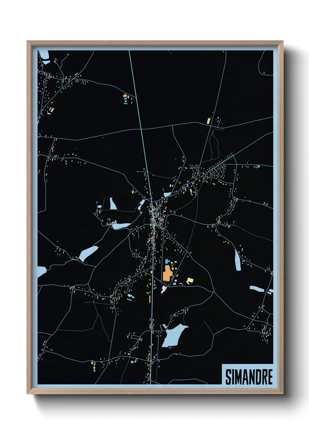 Une affiche de carte sur Simandre