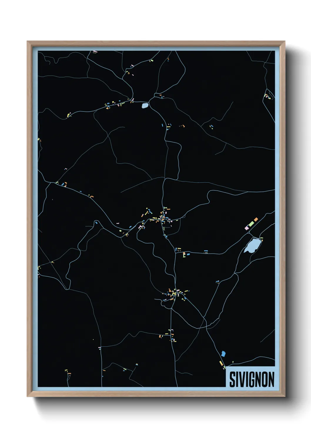 Une affiche de carte sur Sivignon