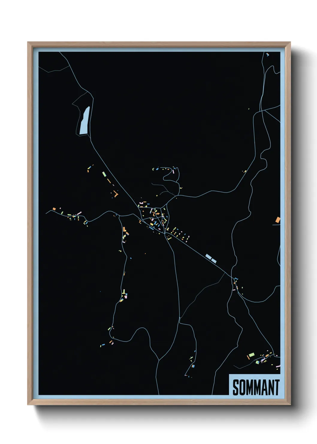 Une affiche de carte sur Sommant