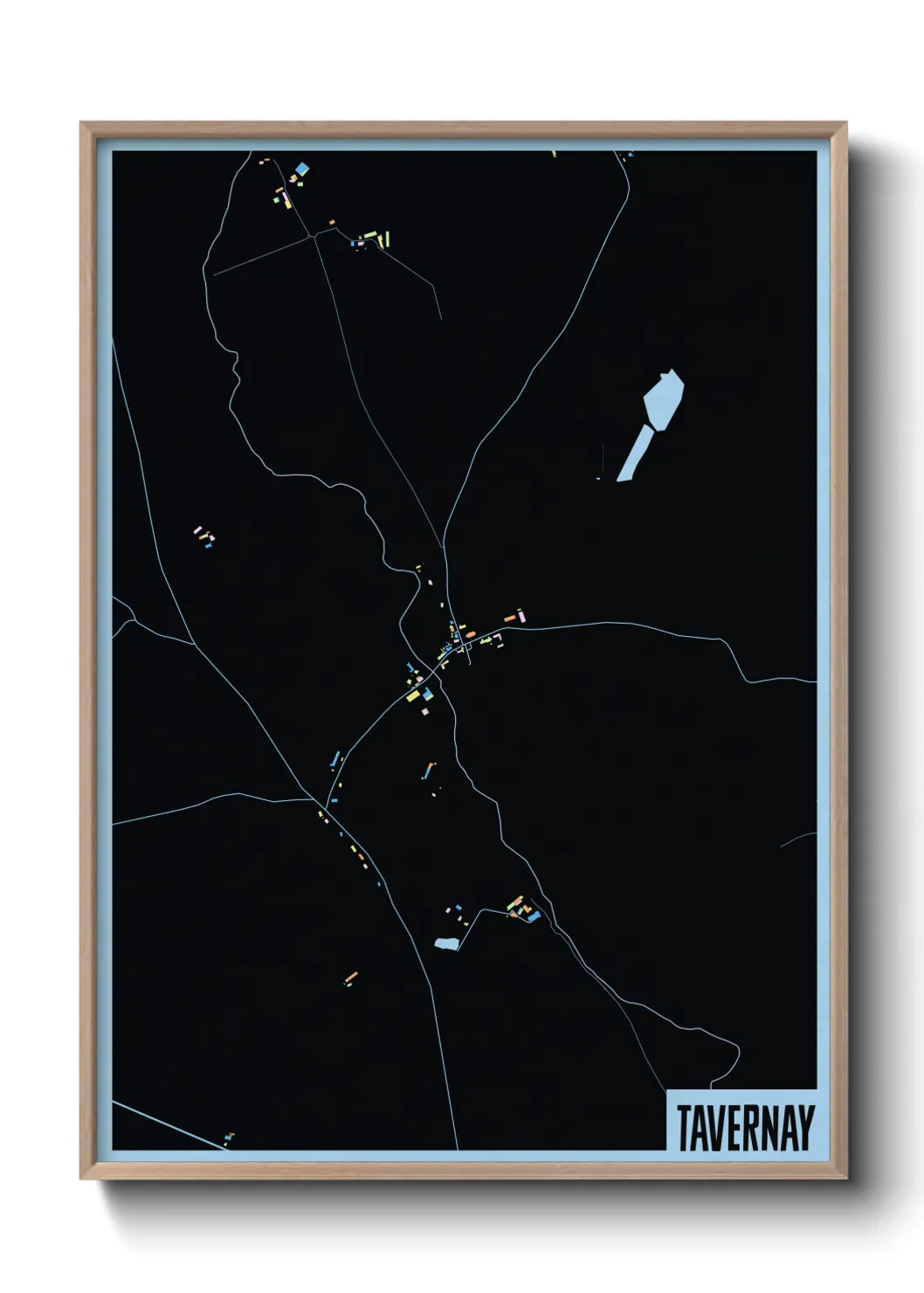 Une affiche de carte sur Tavernay