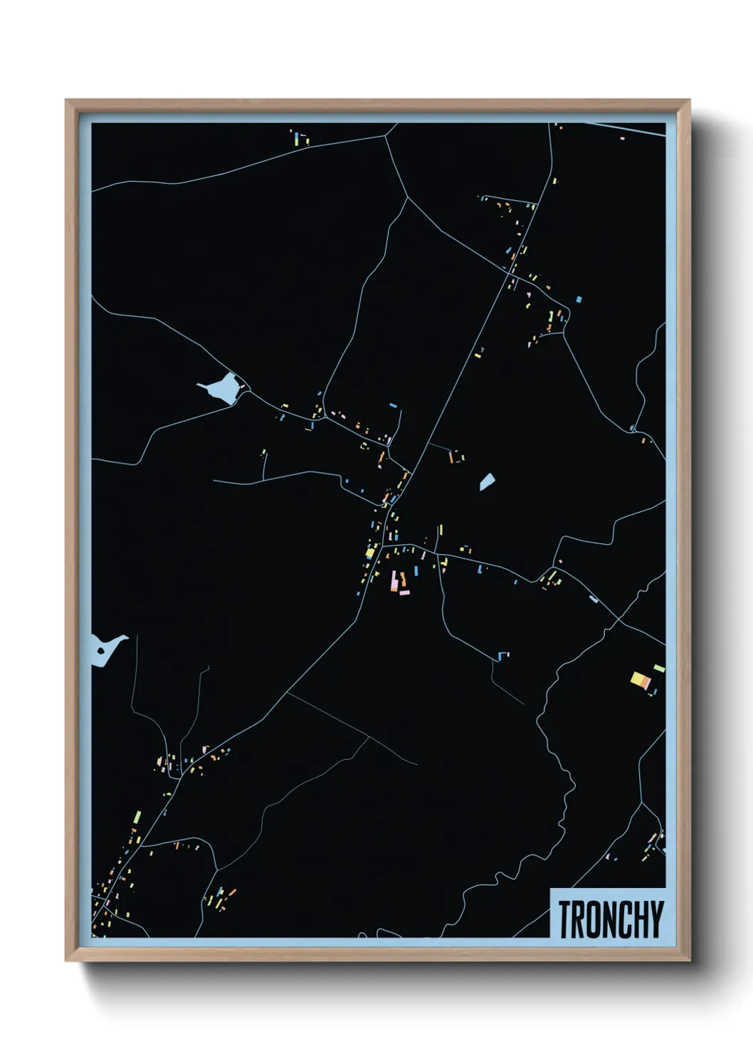 Une affiche de carte sur Tronchy