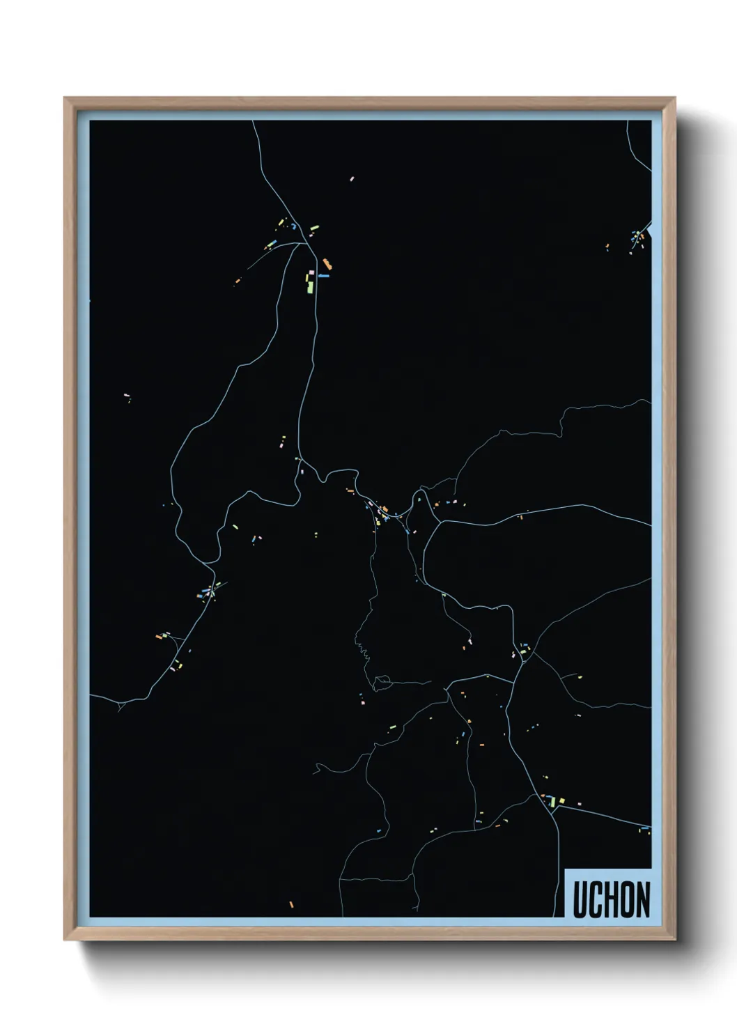 Une affiche de carte sur Uchon