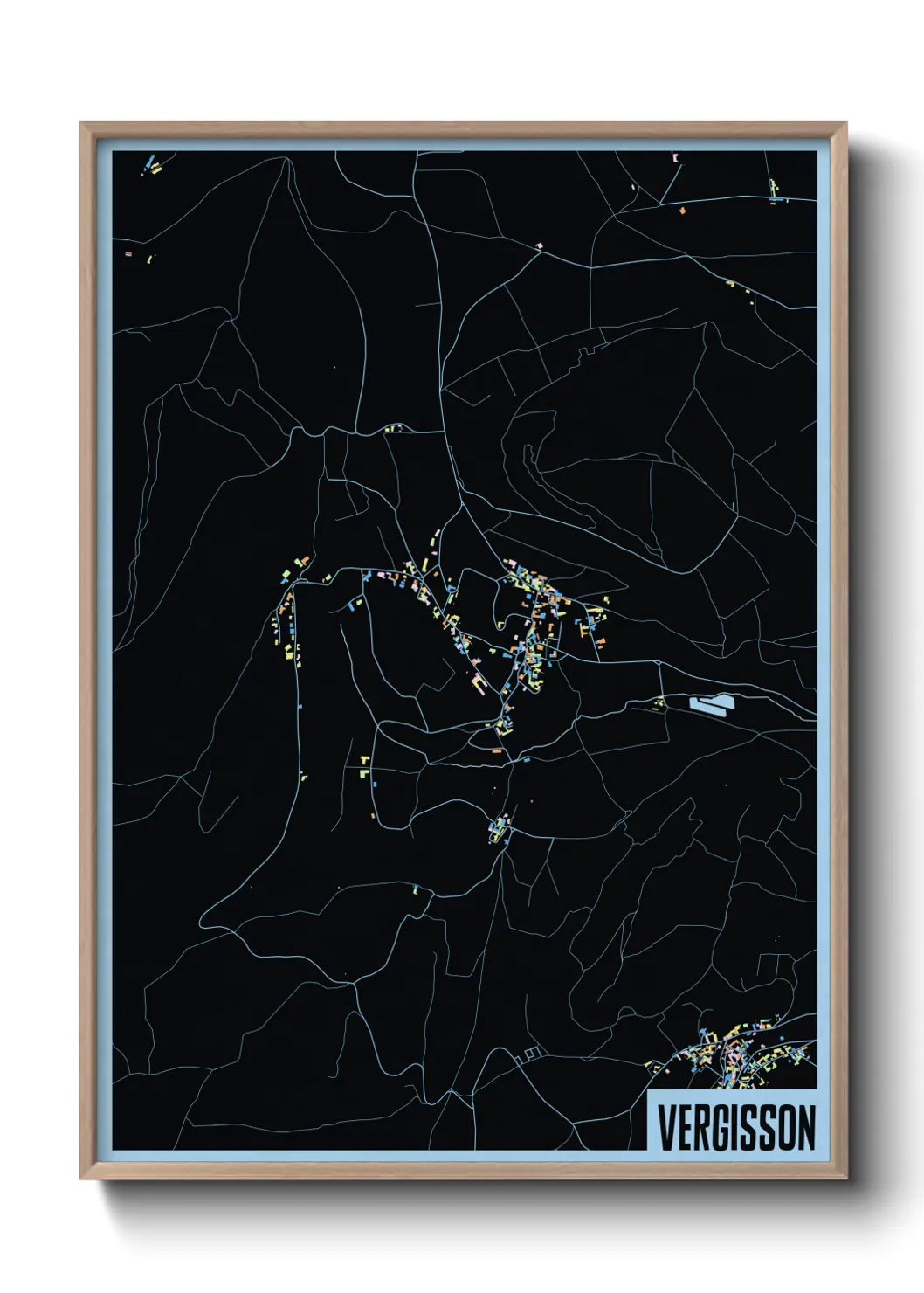 Une affiche de carte sur Vergisson