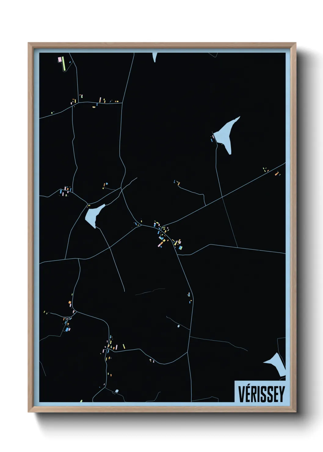 Une affiche de carte sur Vérissey