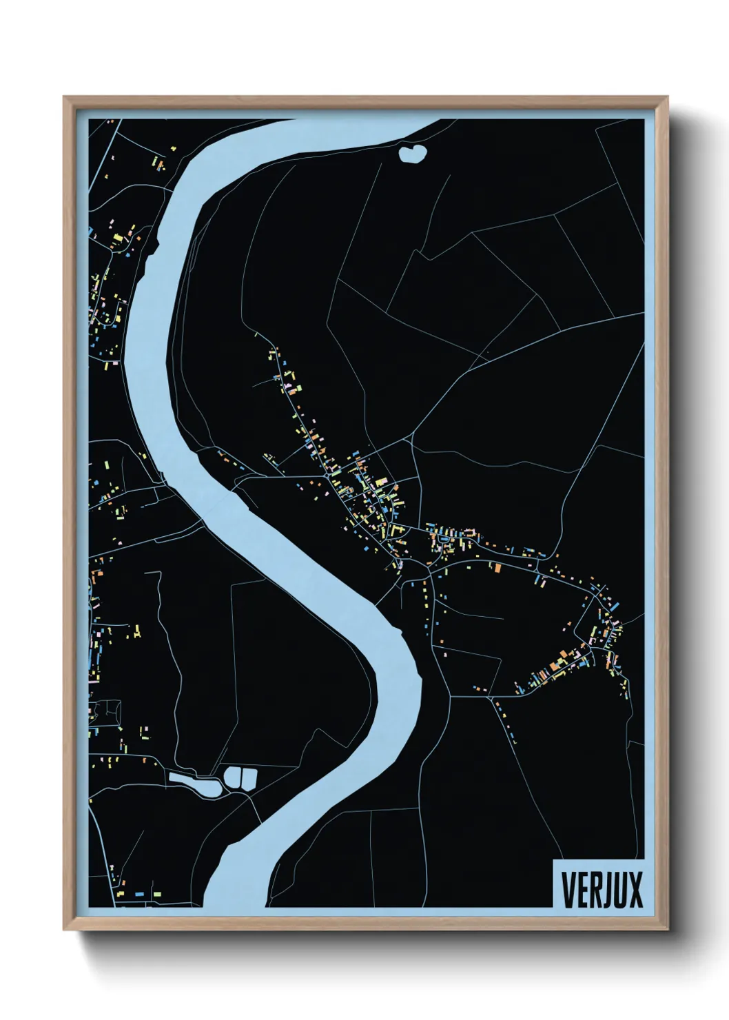 Une affiche de carte sur Verjux