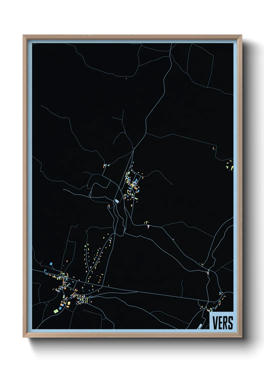 Une affiche de carte sur Vers