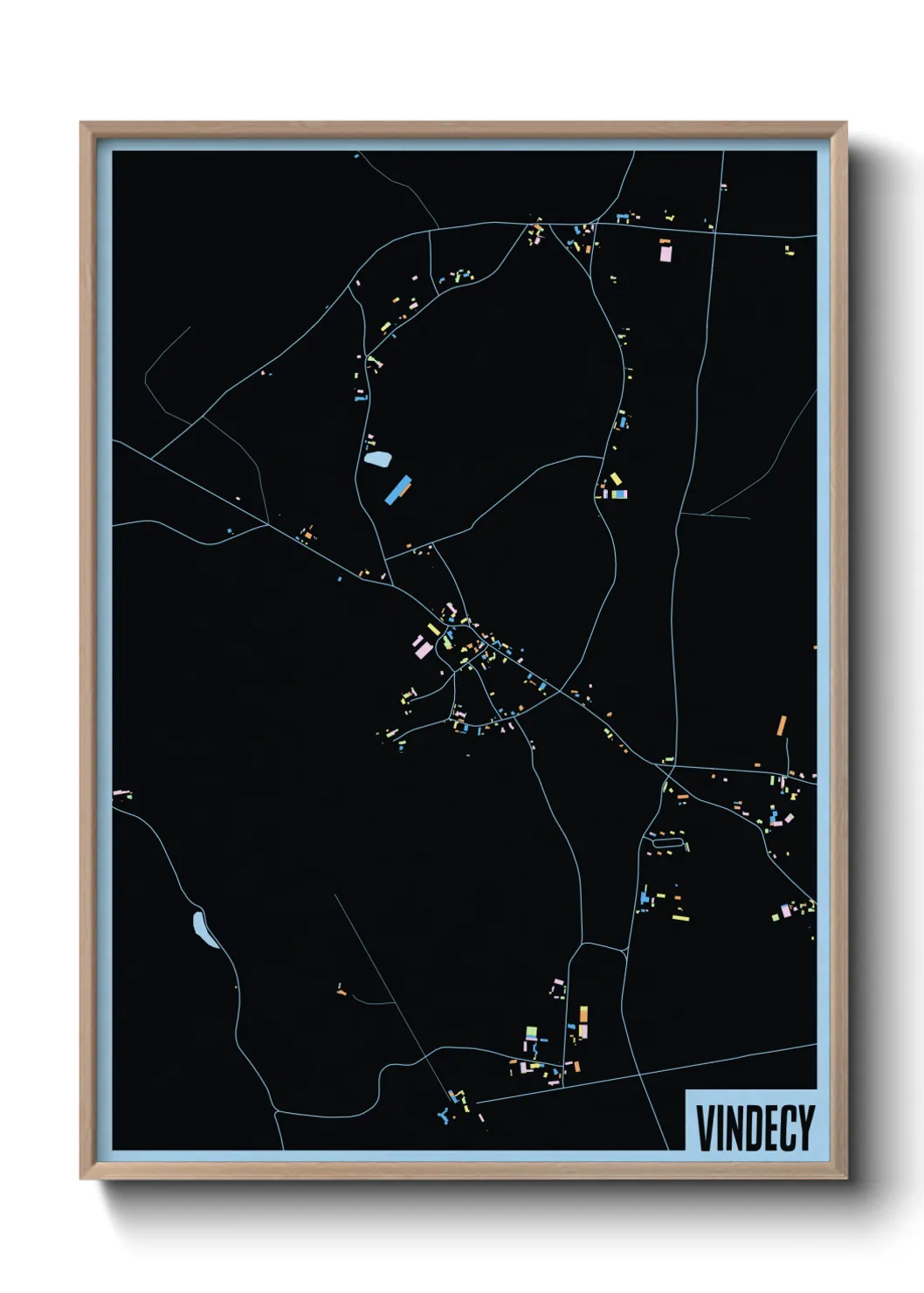 Une affiche de carte sur Vindecy